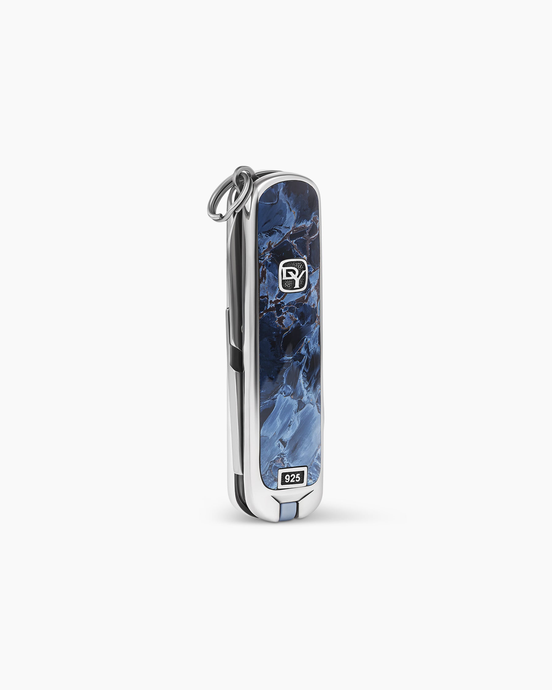 Streamline Inlay Swiss Army Knife in Sterling Silver with Pietersite