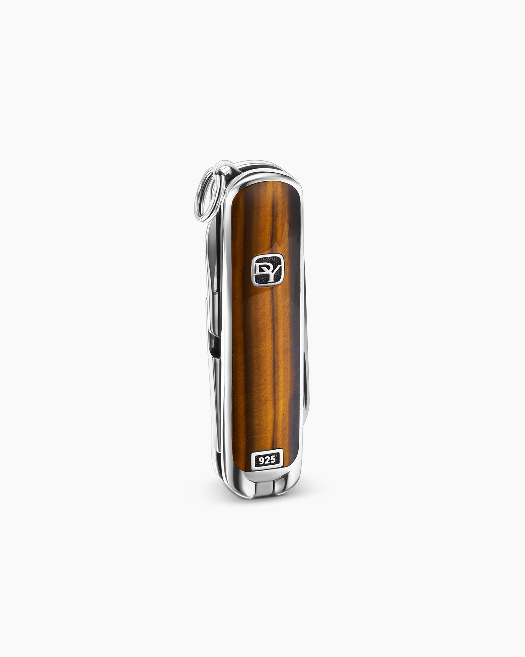 Streamline Inlay Swiss Army Knife in Sterling Silver with Tiger's Eye