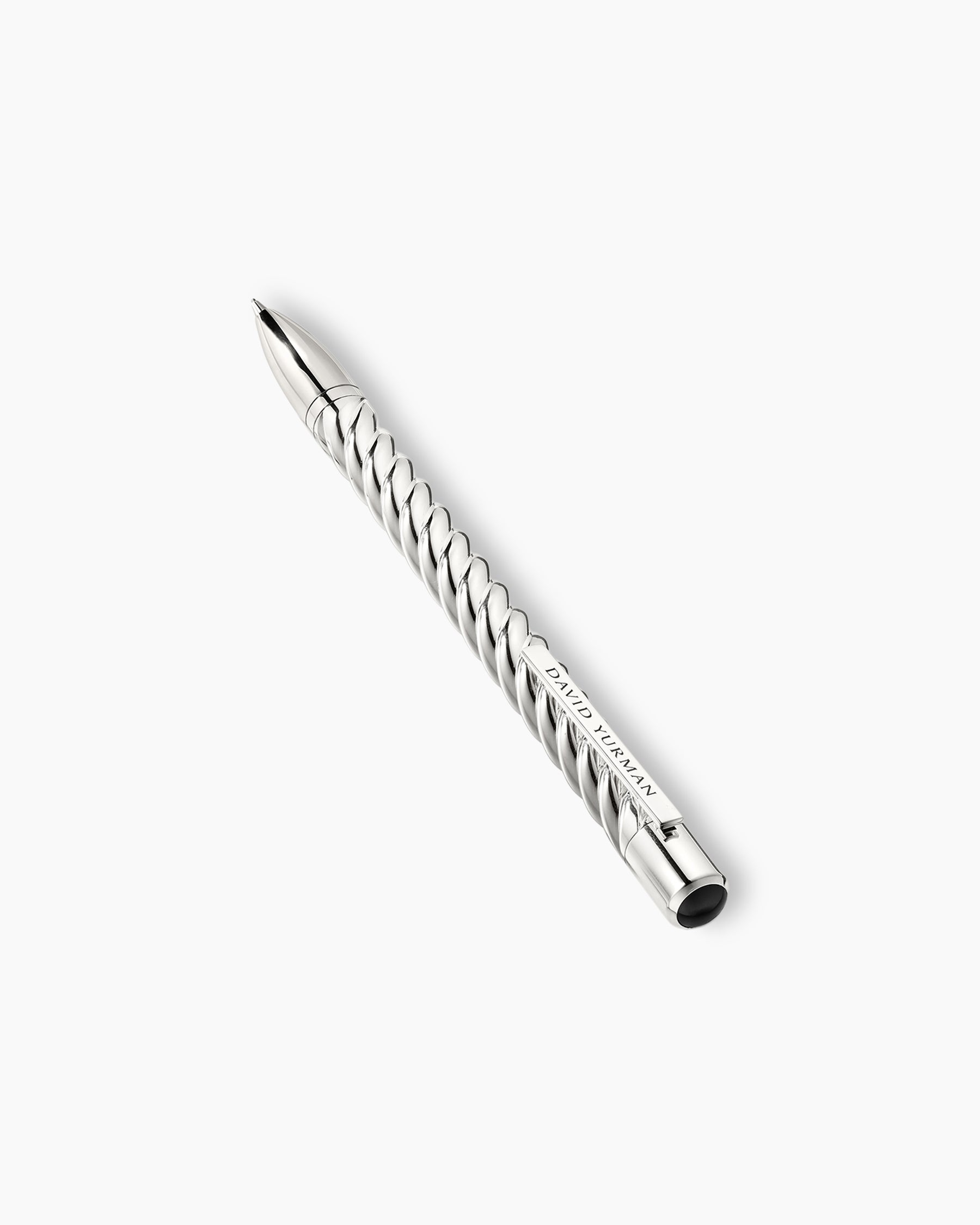 Alternative view of Cable Pencil in Sterling Silver with Black Onyx