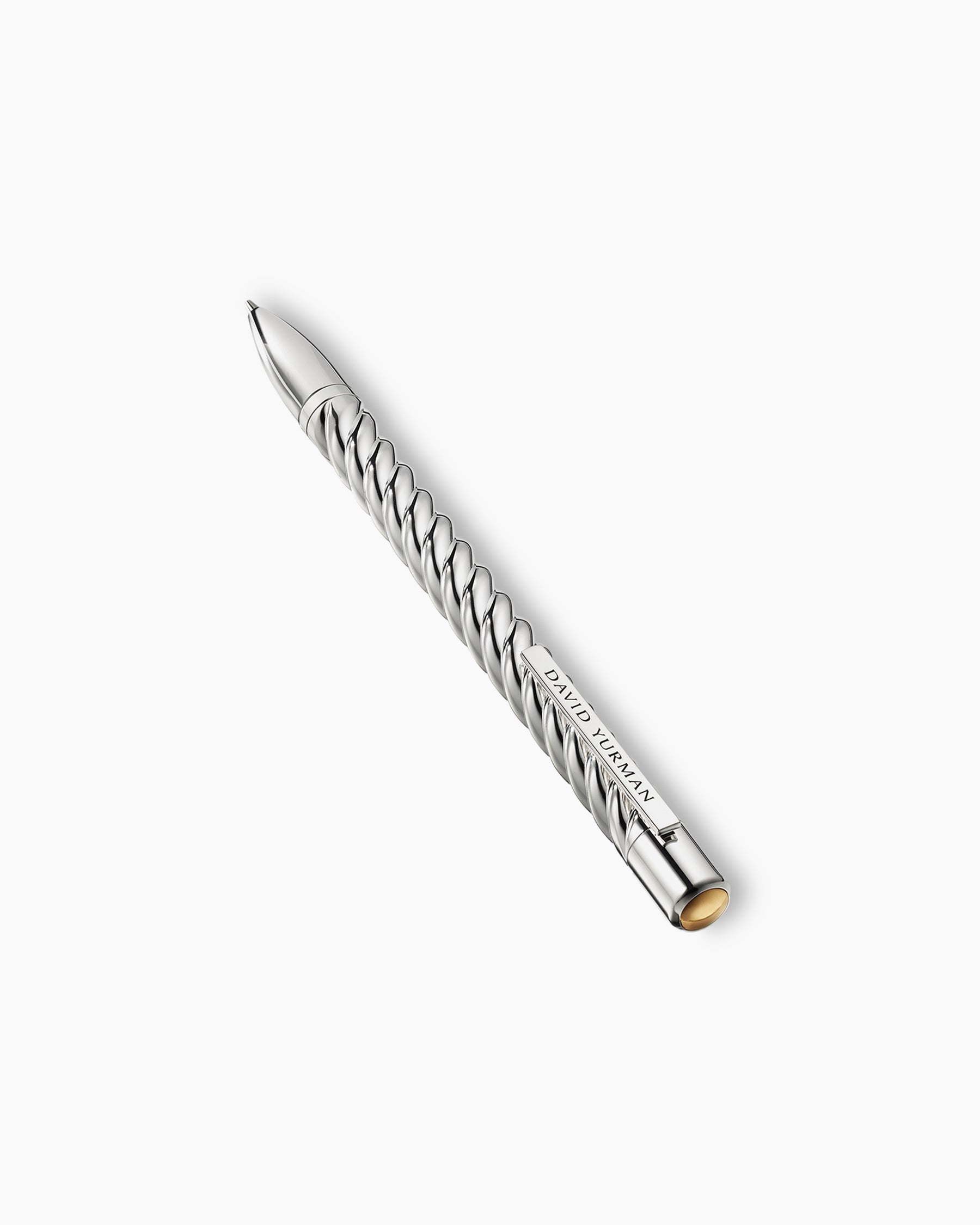 Alternative view of Cable Pencil in Sterling Silver with Brass