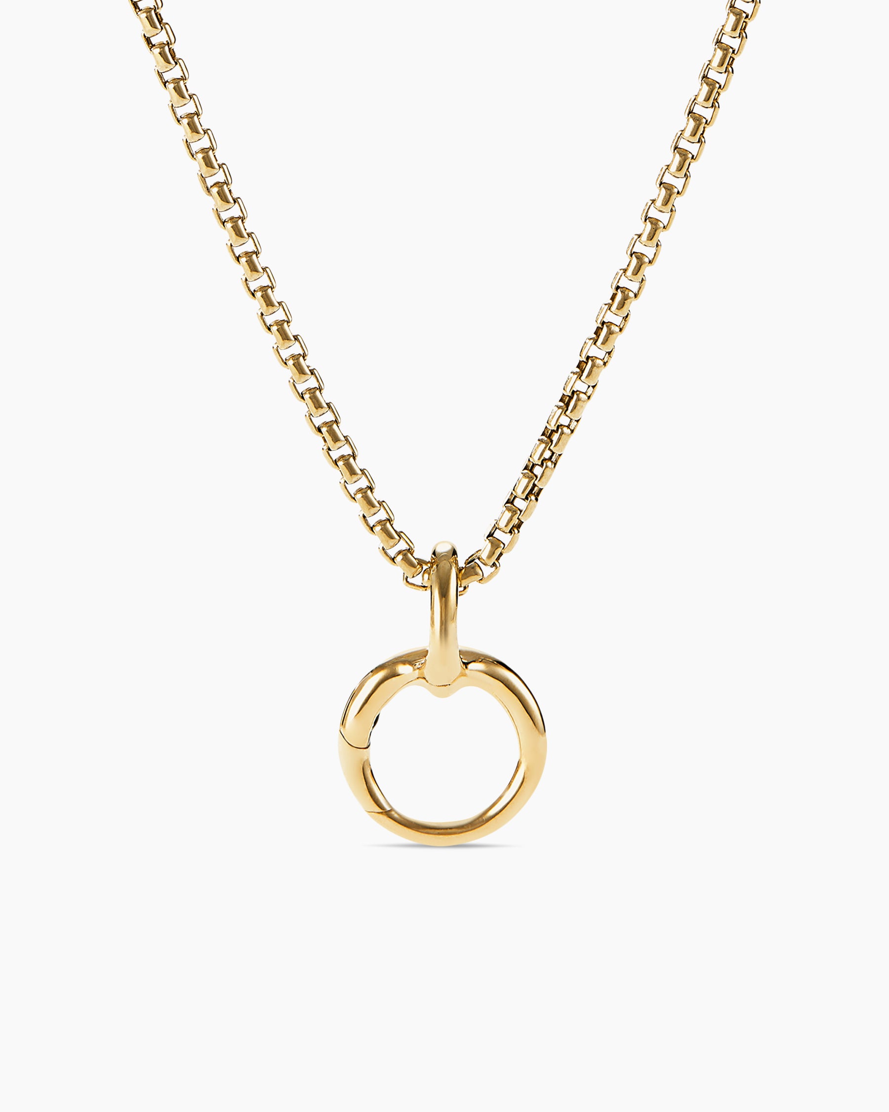 Smooth Amulet Holder in 18K Yellow Gold, 16mm
