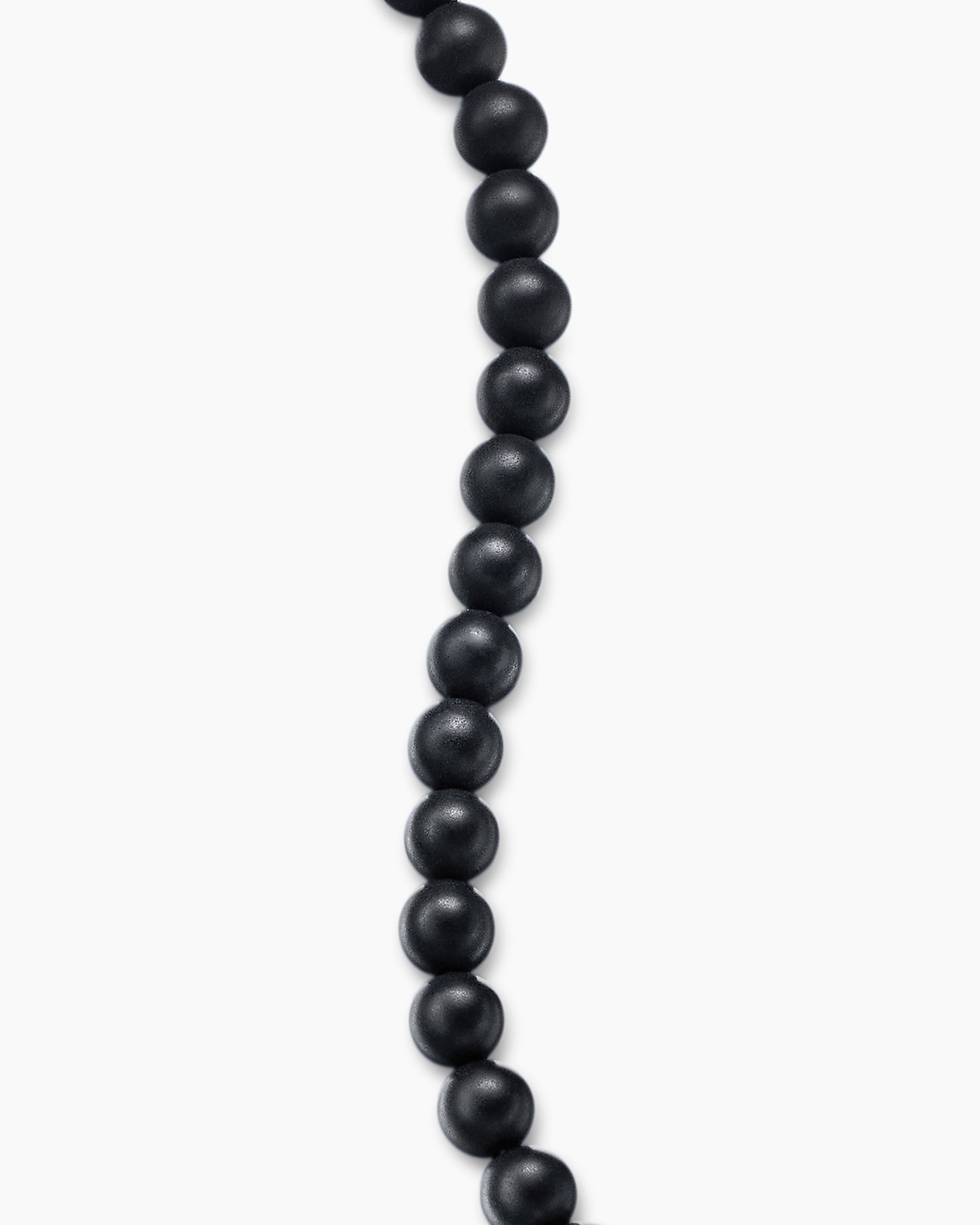 Spiritual Beads Bracelet in Sterling Silver with Black Onyx, 6mm - Image 6