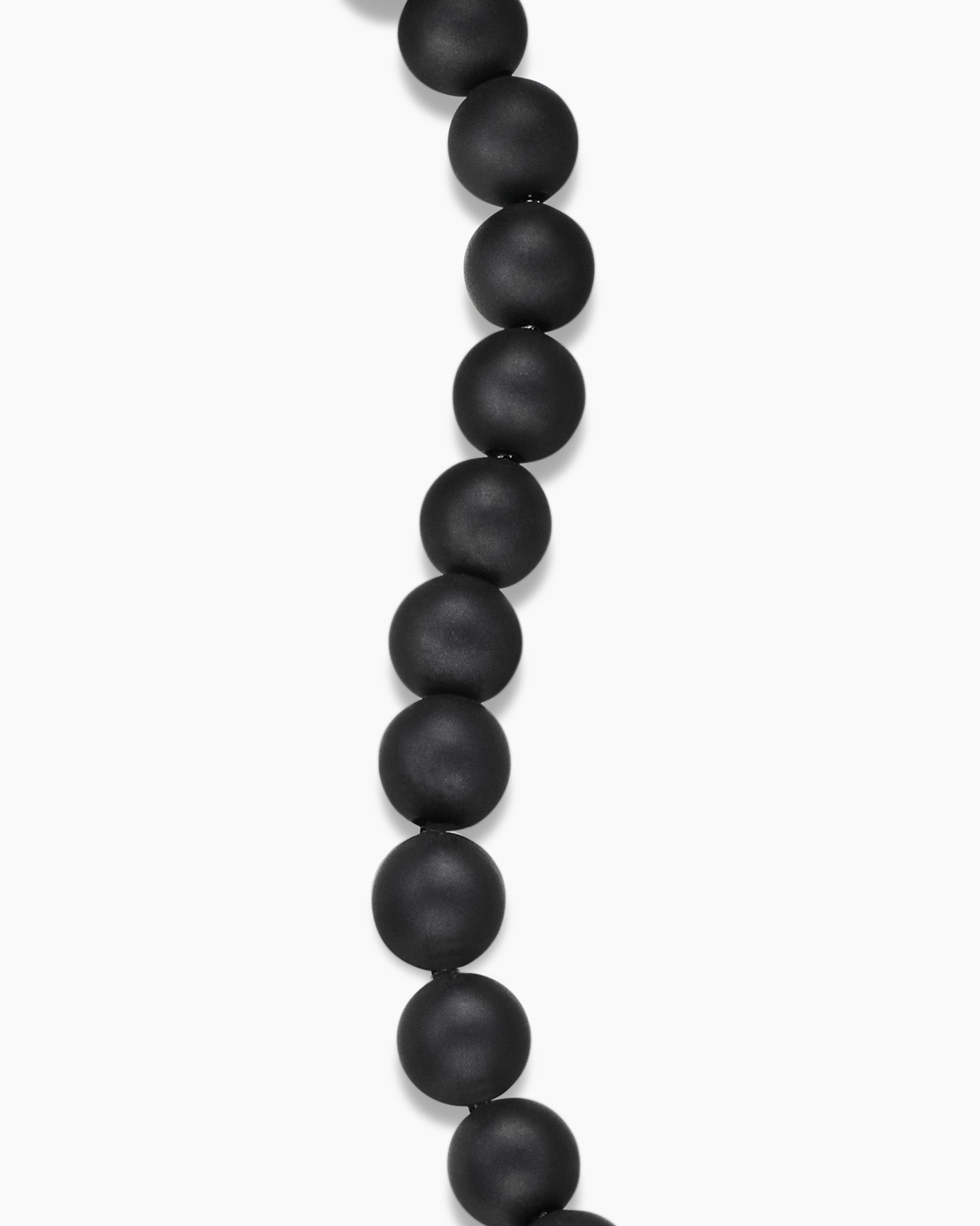 Spiritual Beads Bracelet in Sterling Silver with Black Onyx, 8mm - Image 6