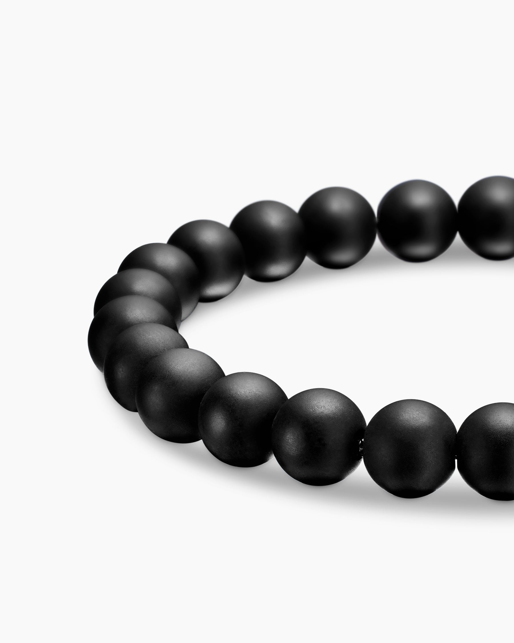 Spiritual Beads Bracelet in Sterling Silver with Black Onyx, 8mm - Image 7