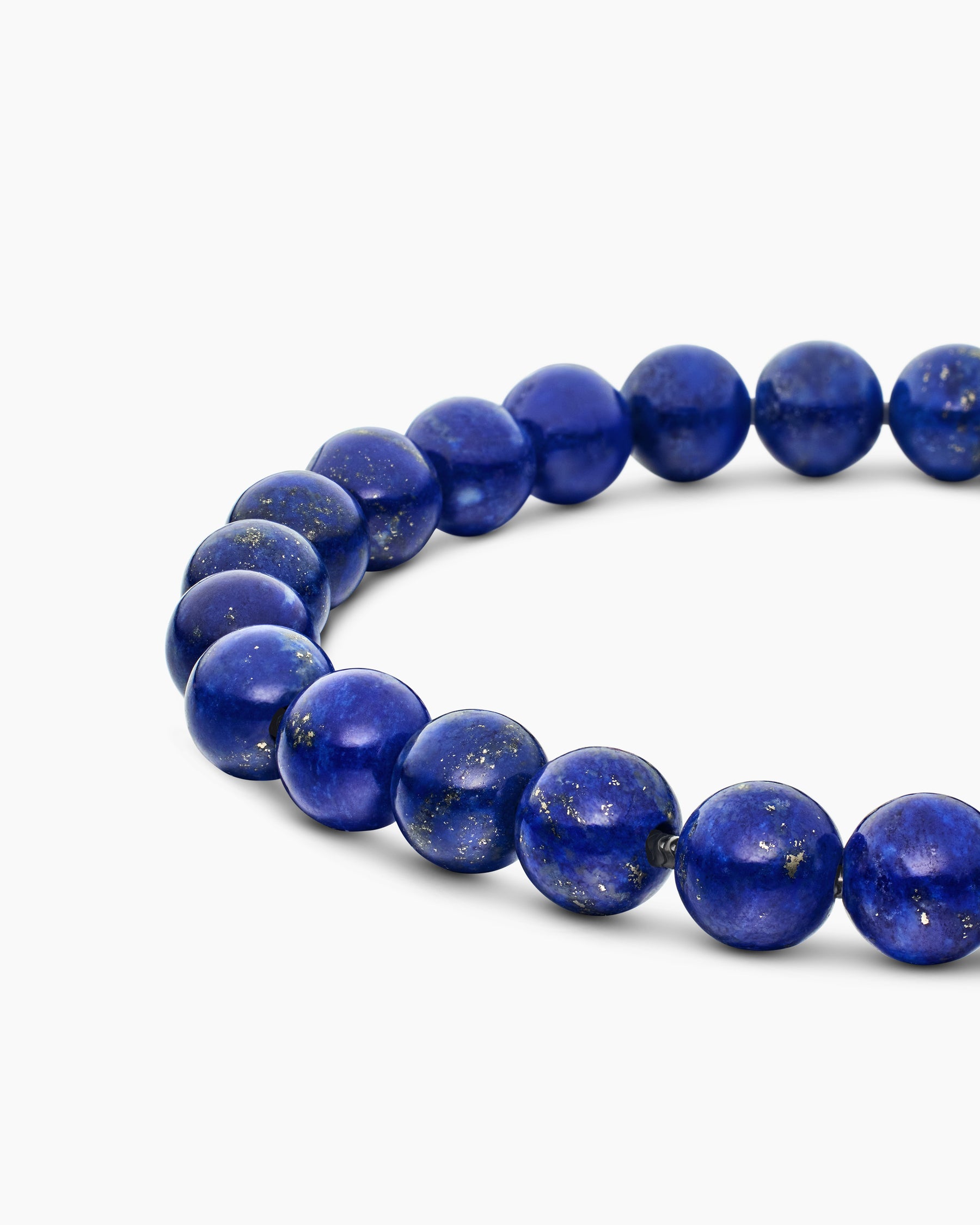 Spiritual Beads Bracelet in Sterling Silver with Lapis, 8mm - Image 7