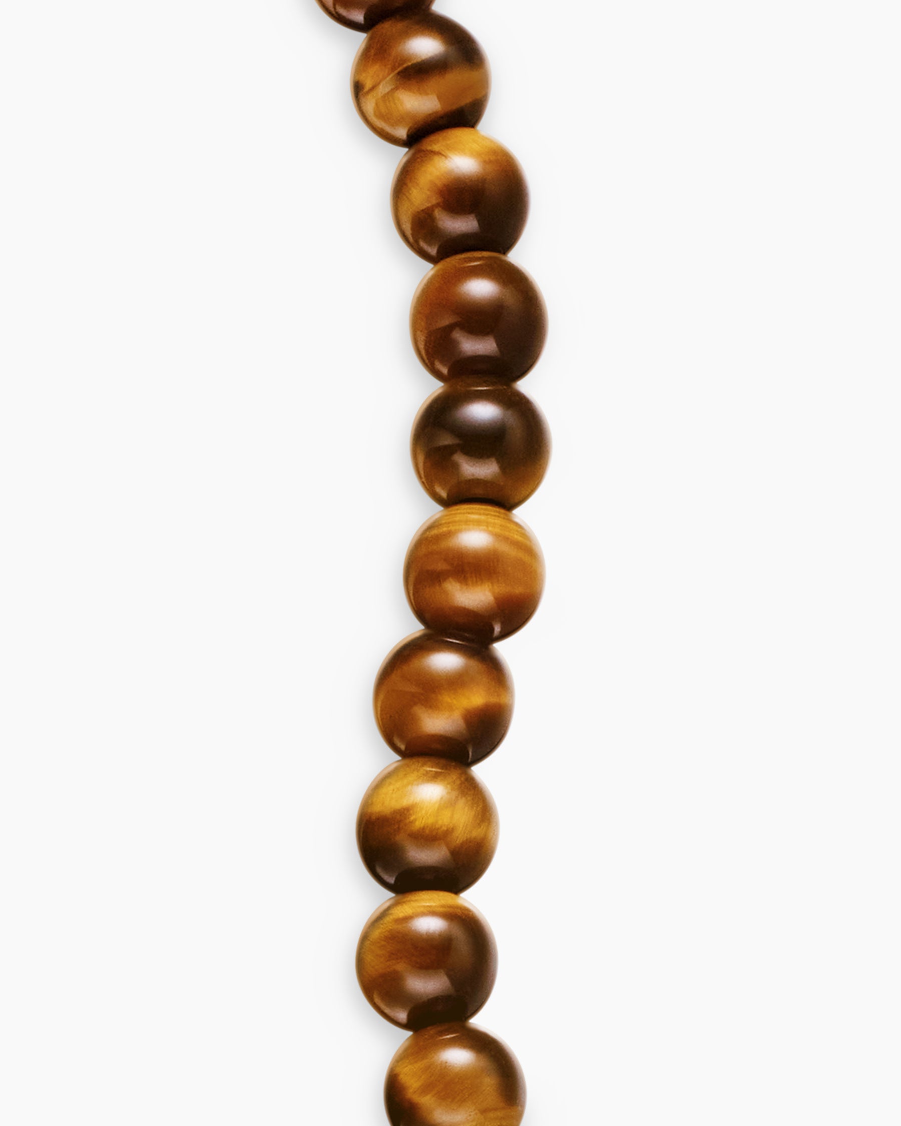 Spiritual Beads Bracelet in Sterling Silver with Tiger's Eye, 8mm - Image 6