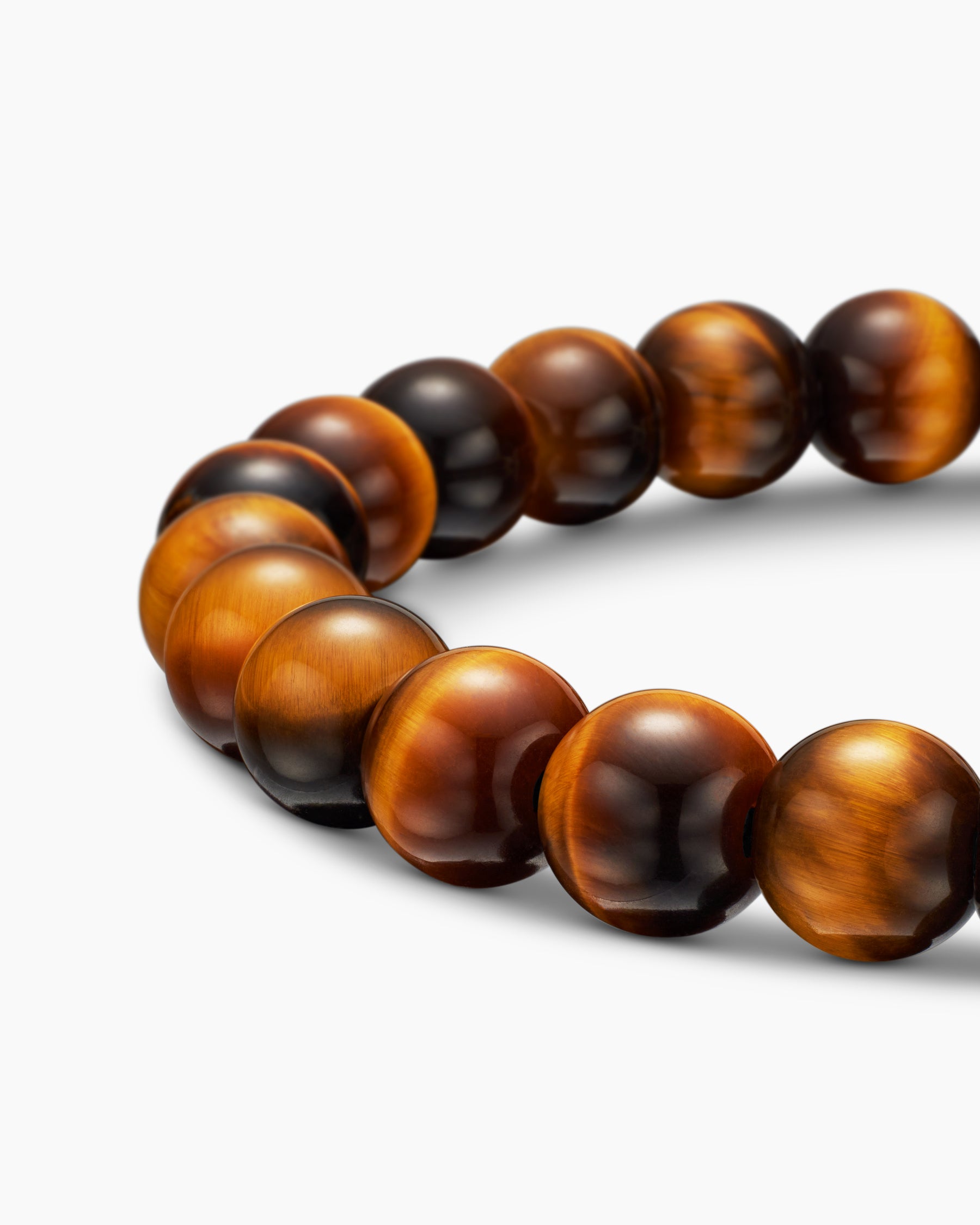 Spiritual Beads Bracelet in Sterling Silver with Tiger's Eye, 8mm - Image 7
