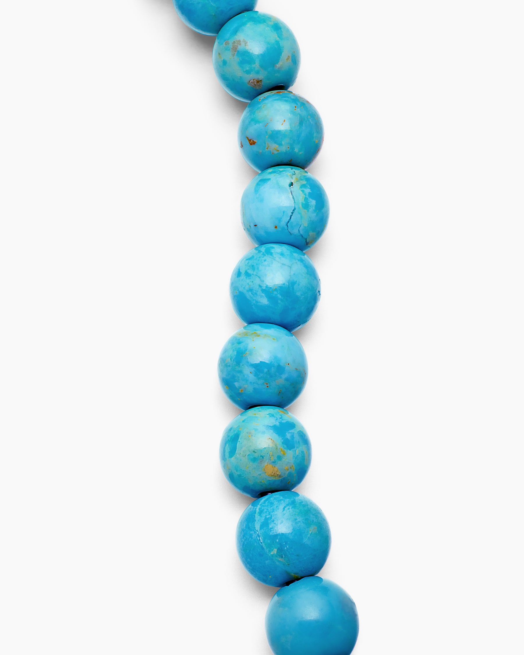 Spiritual Beads Bracelet in Sterling Silver with Turquoise, 8mm - Image 6