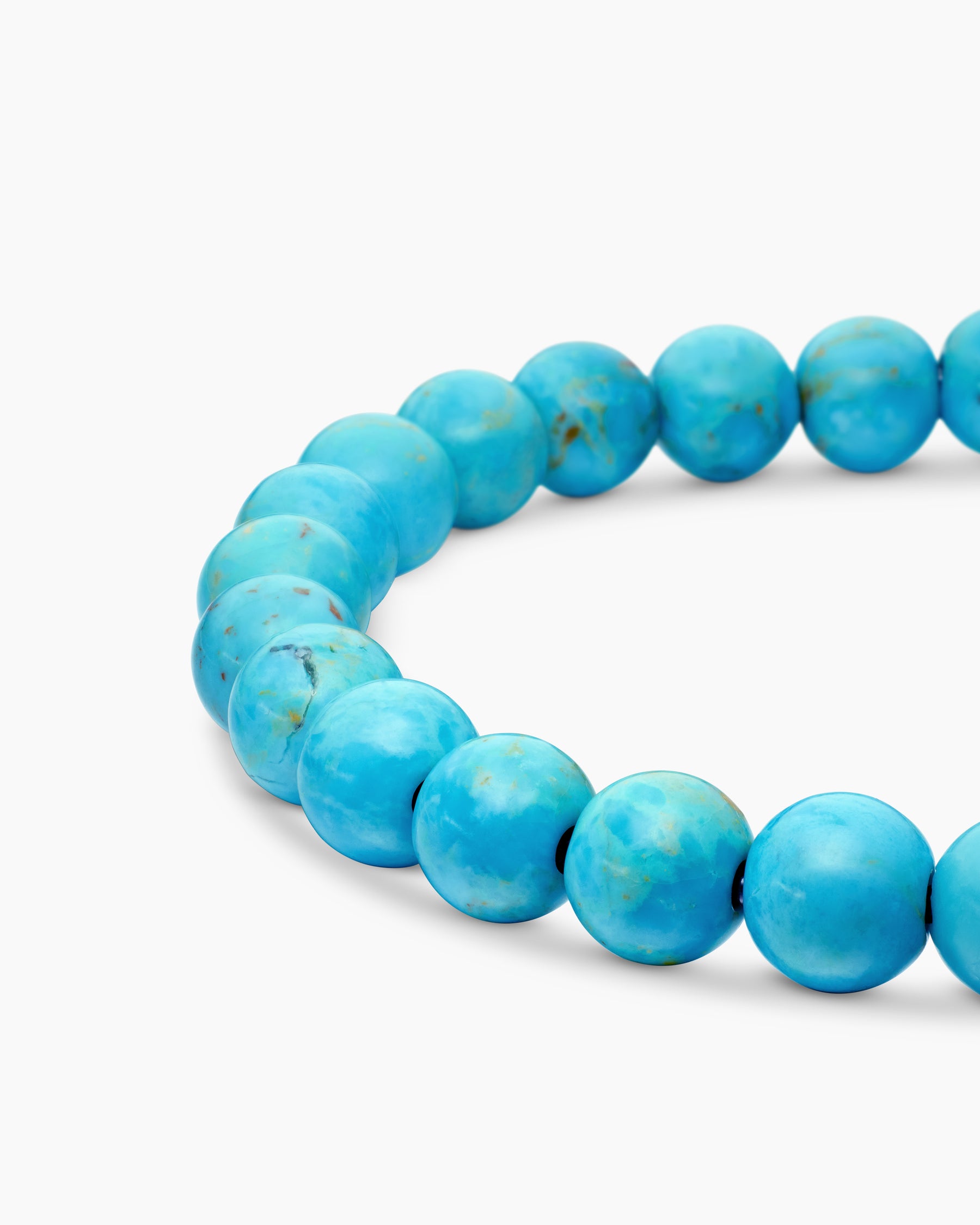 Spiritual Beads Bracelet in Sterling Silver with Turquoise, 8mm - Image 7