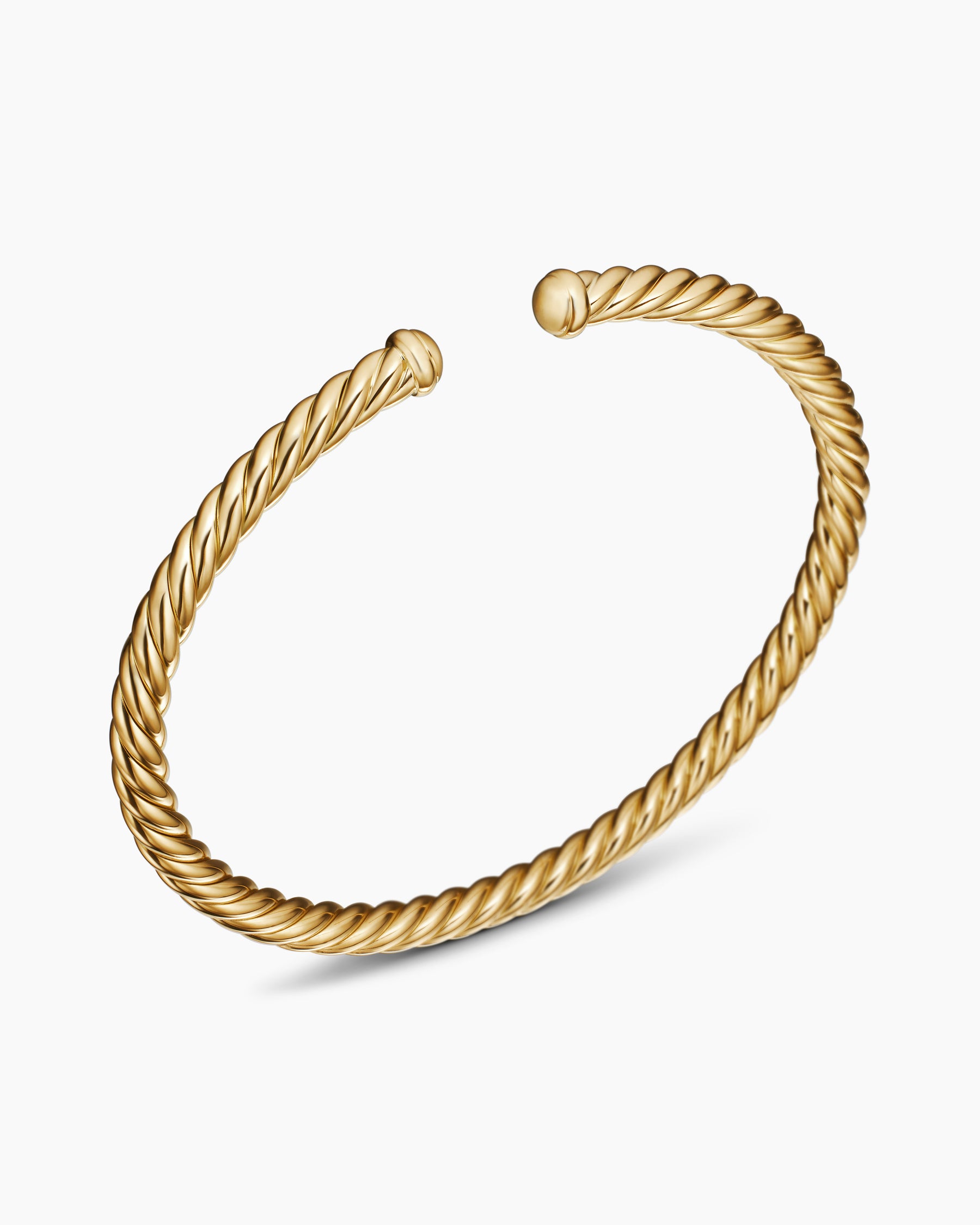 Cable Flex Bracelet in 18K Yellow Gold, 4mm - Image 3
