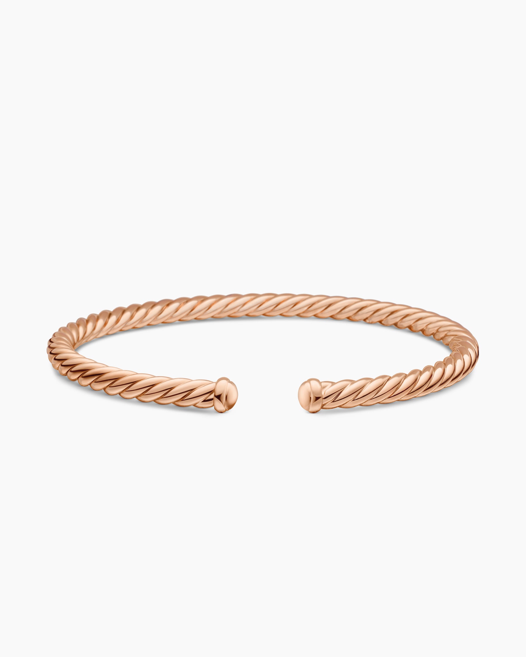 Cable Flex Bracelet in 18K Rose Gold, 4mm - Image 4
