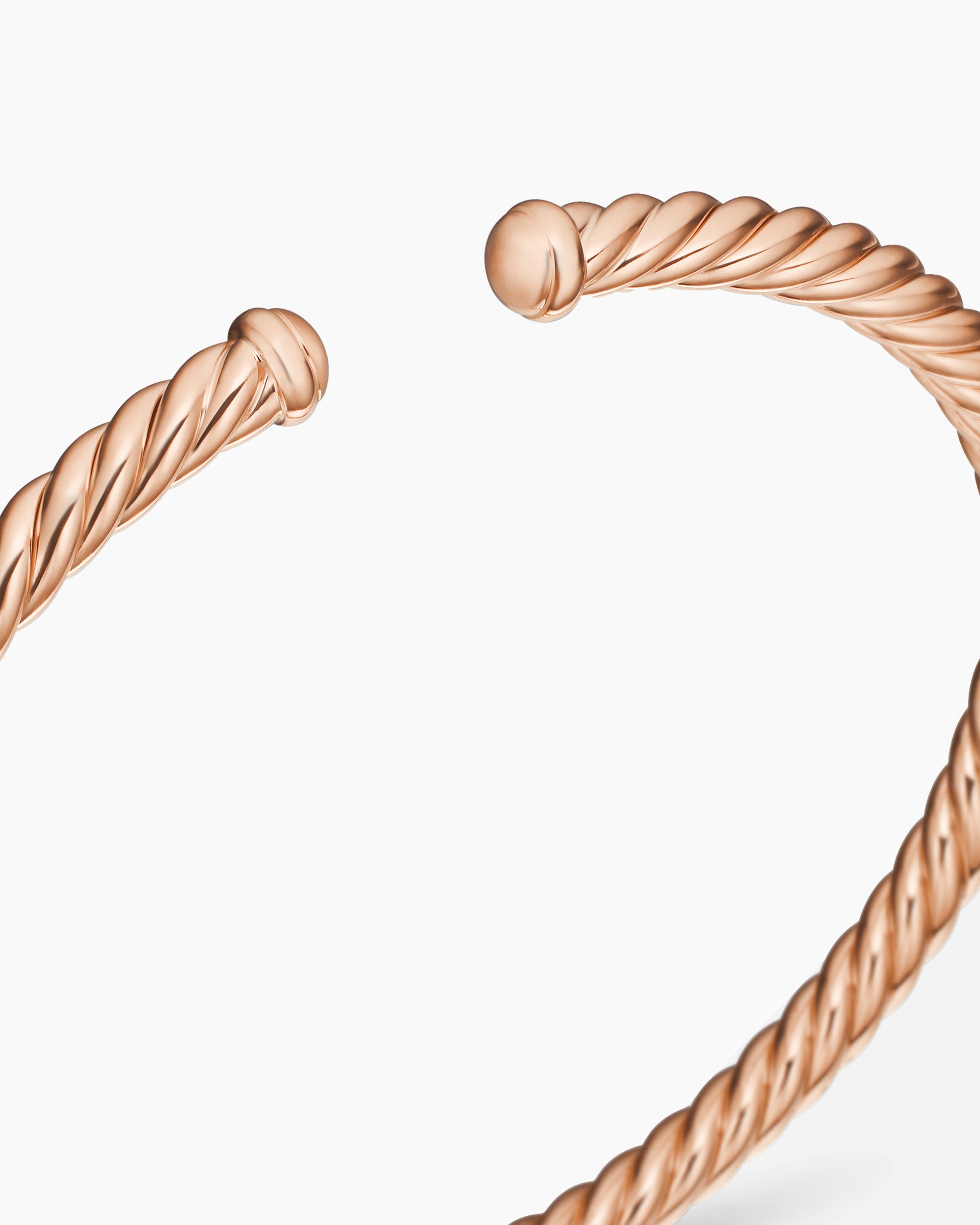 Cable Flex Bracelet in 18K Rose Gold, 4mm - Image 5