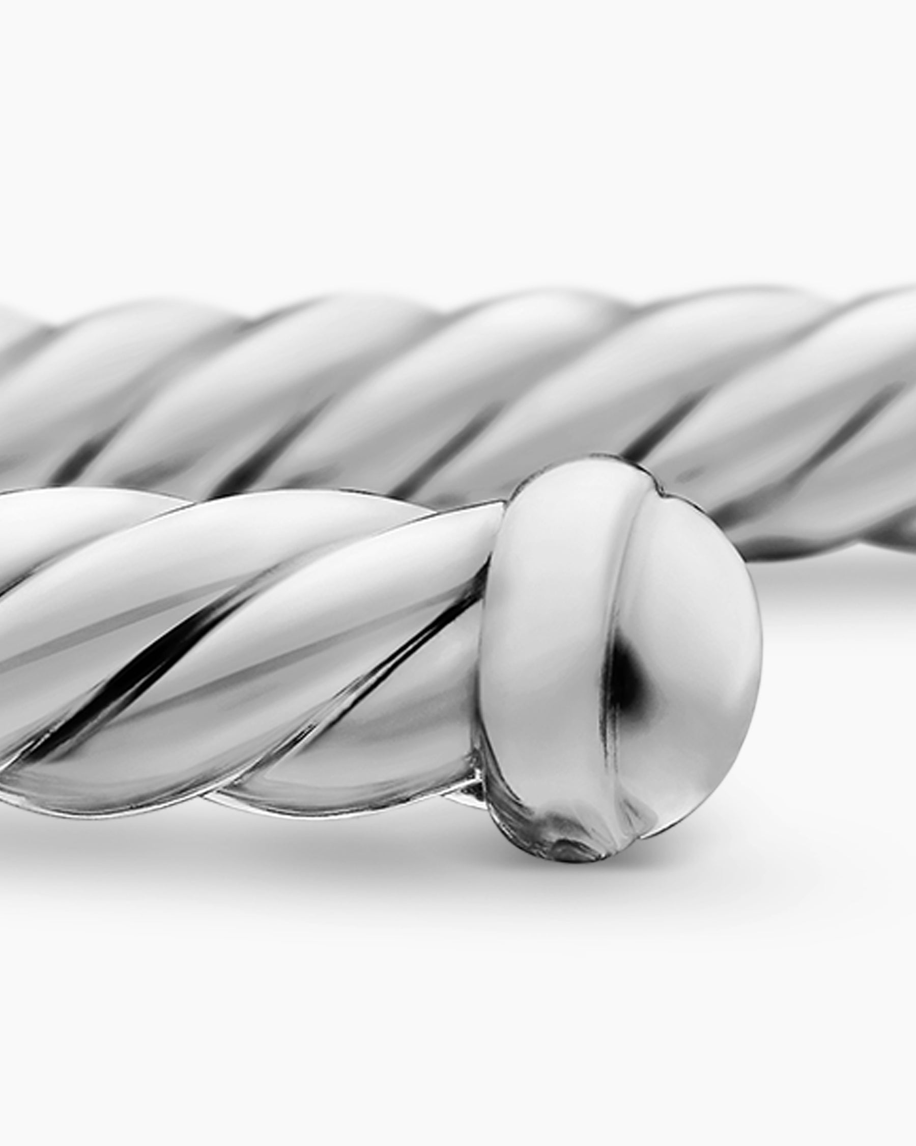 Cable Flex Bracelet in 18K White Gold, 4mm - Image 6