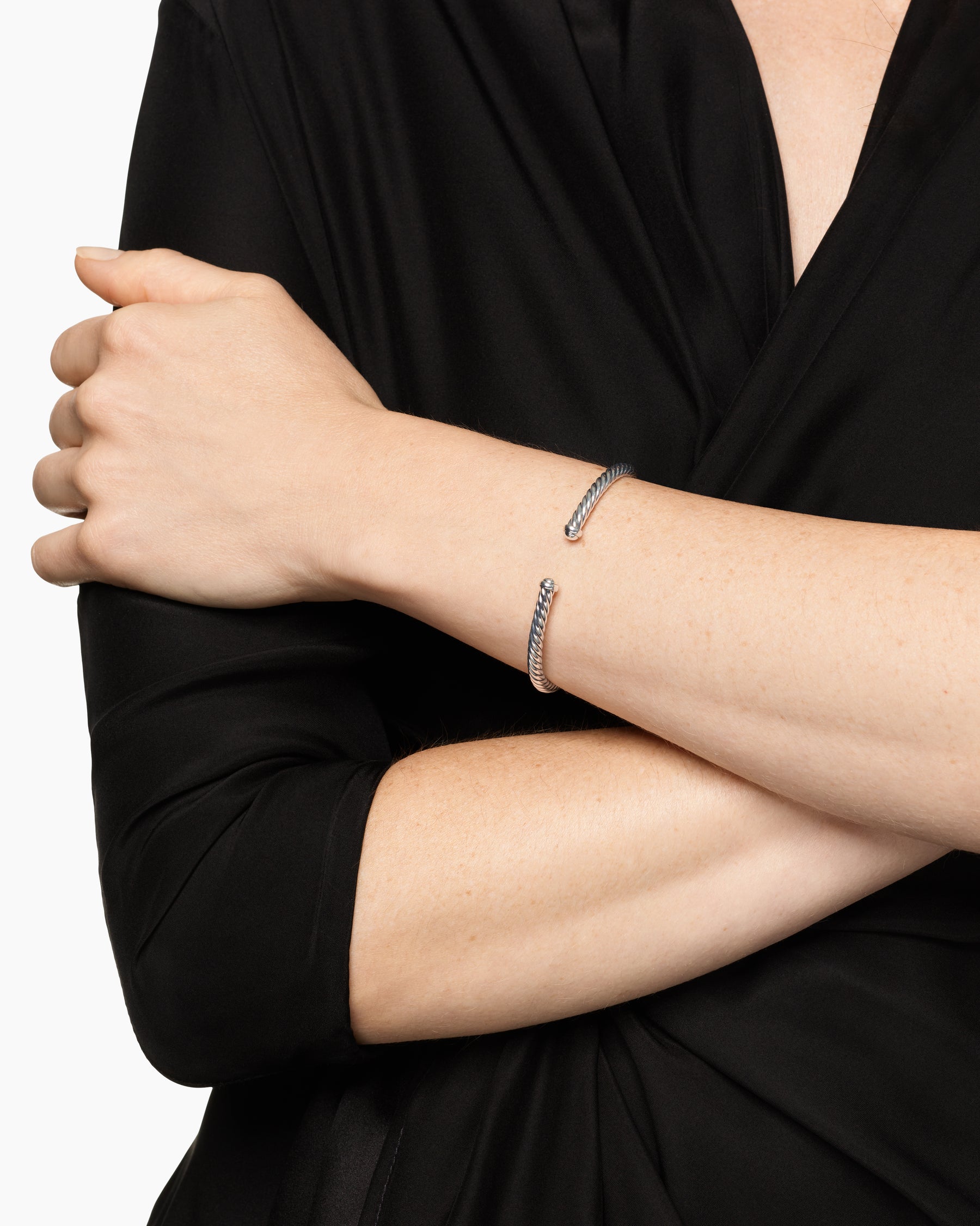 Alternative view of Cable Flex Bracelet in Sterling Silver, 4mm