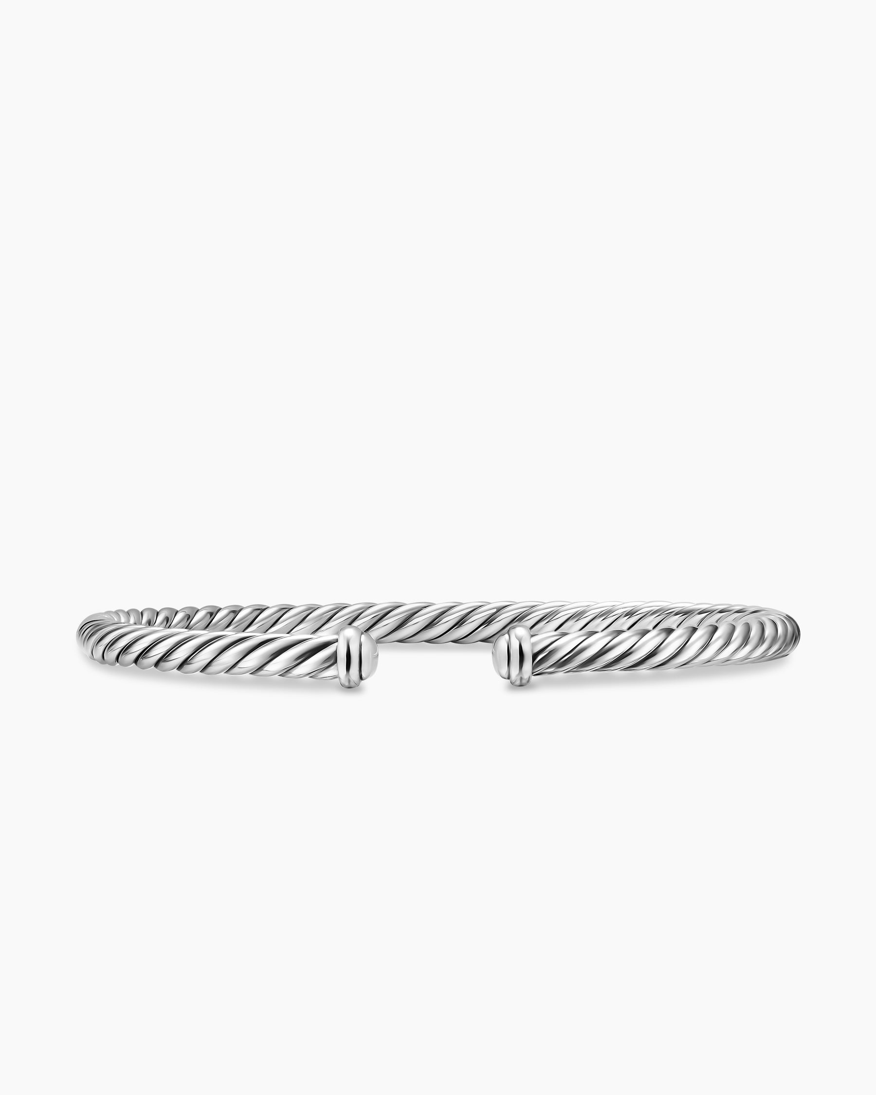 Cable Flex Bracelet in Sterling Silver, 4mm