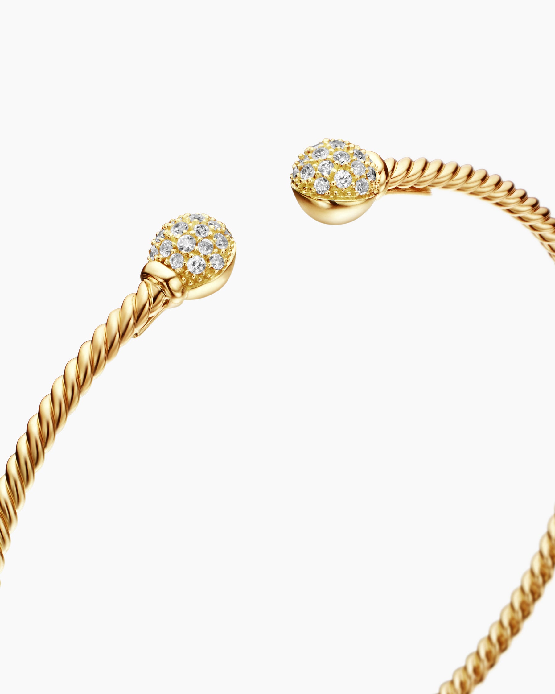 Solari Cablespira Bracelet in 18K Yellow Gold with Diamonds, 2.3mm - Image 5