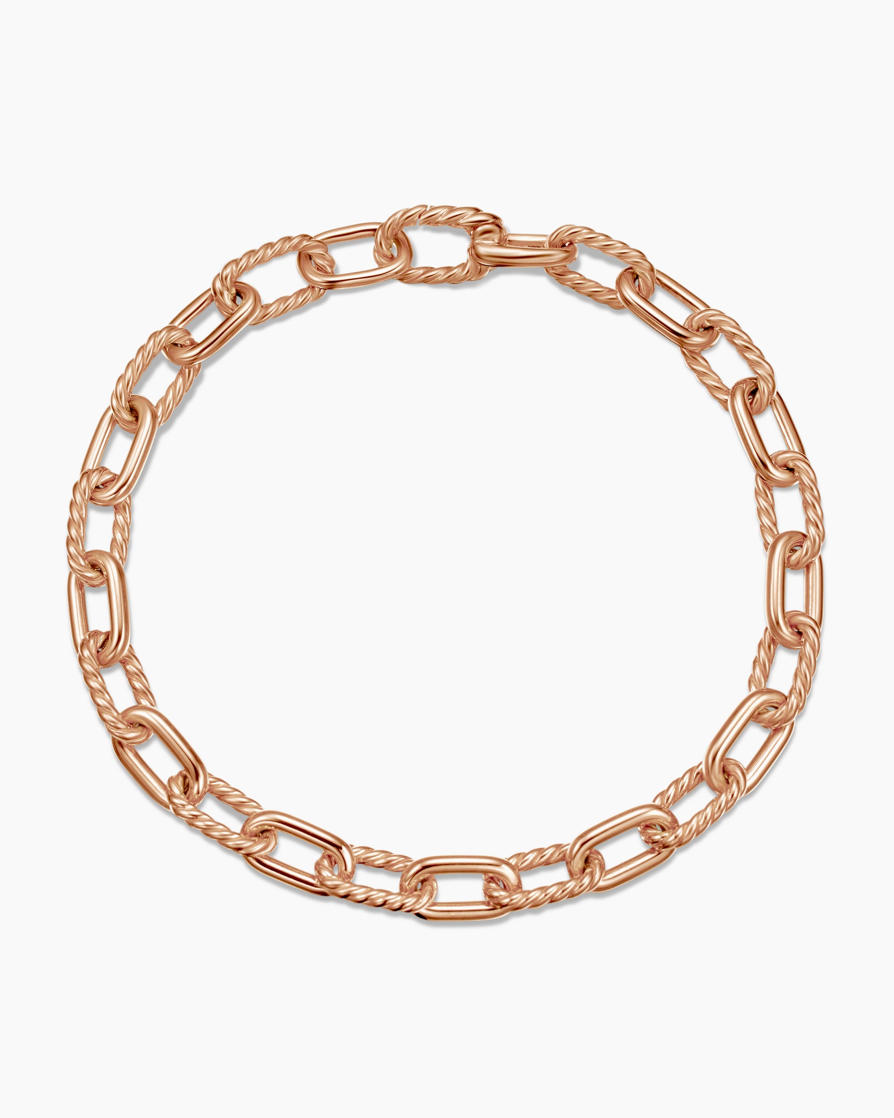 DY Madison Chain Bracelet in 18K Rose Gold, 6mm - Image 3