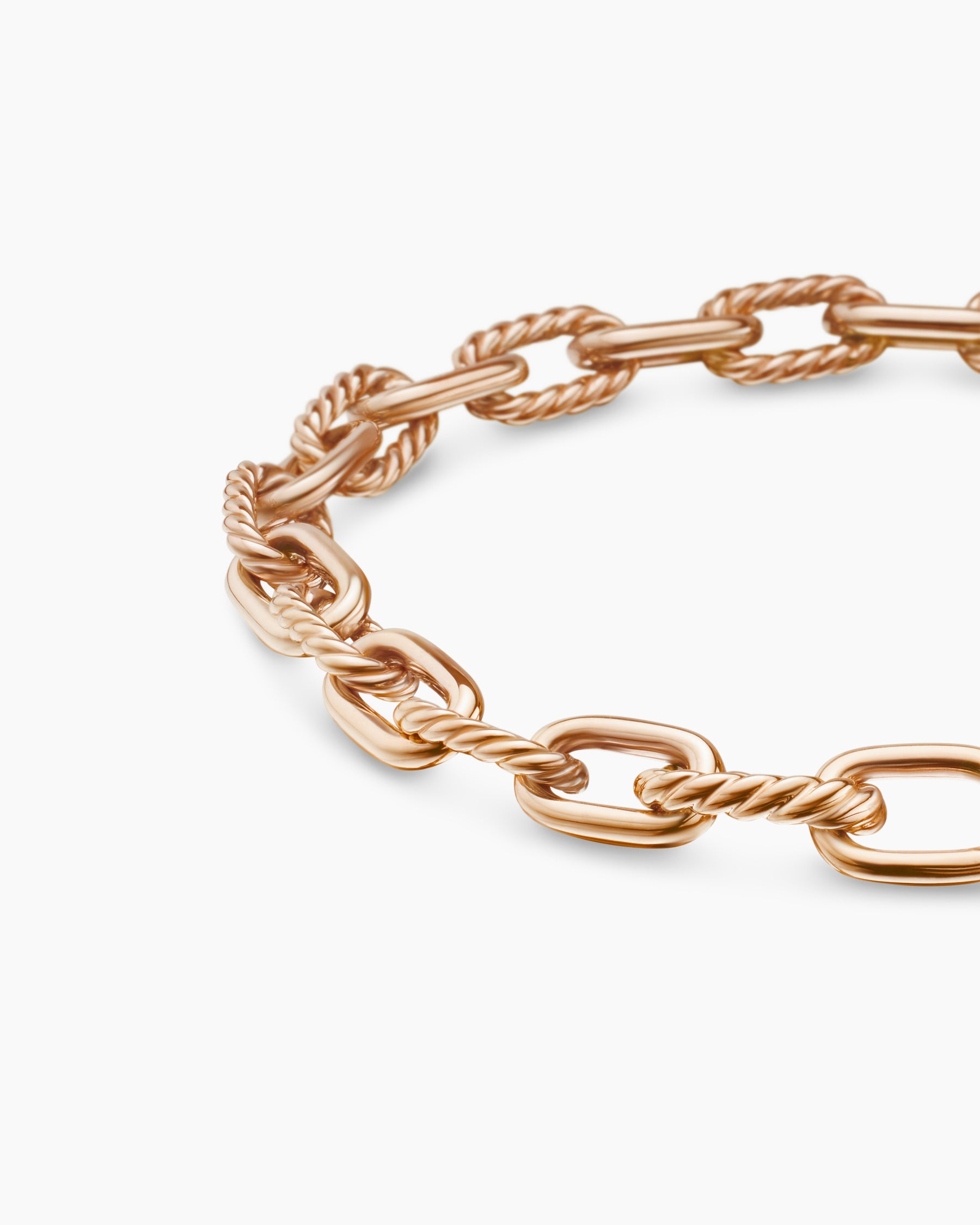 DY Madison Chain Bracelet in 18K Rose Gold, 6mm - Image 7