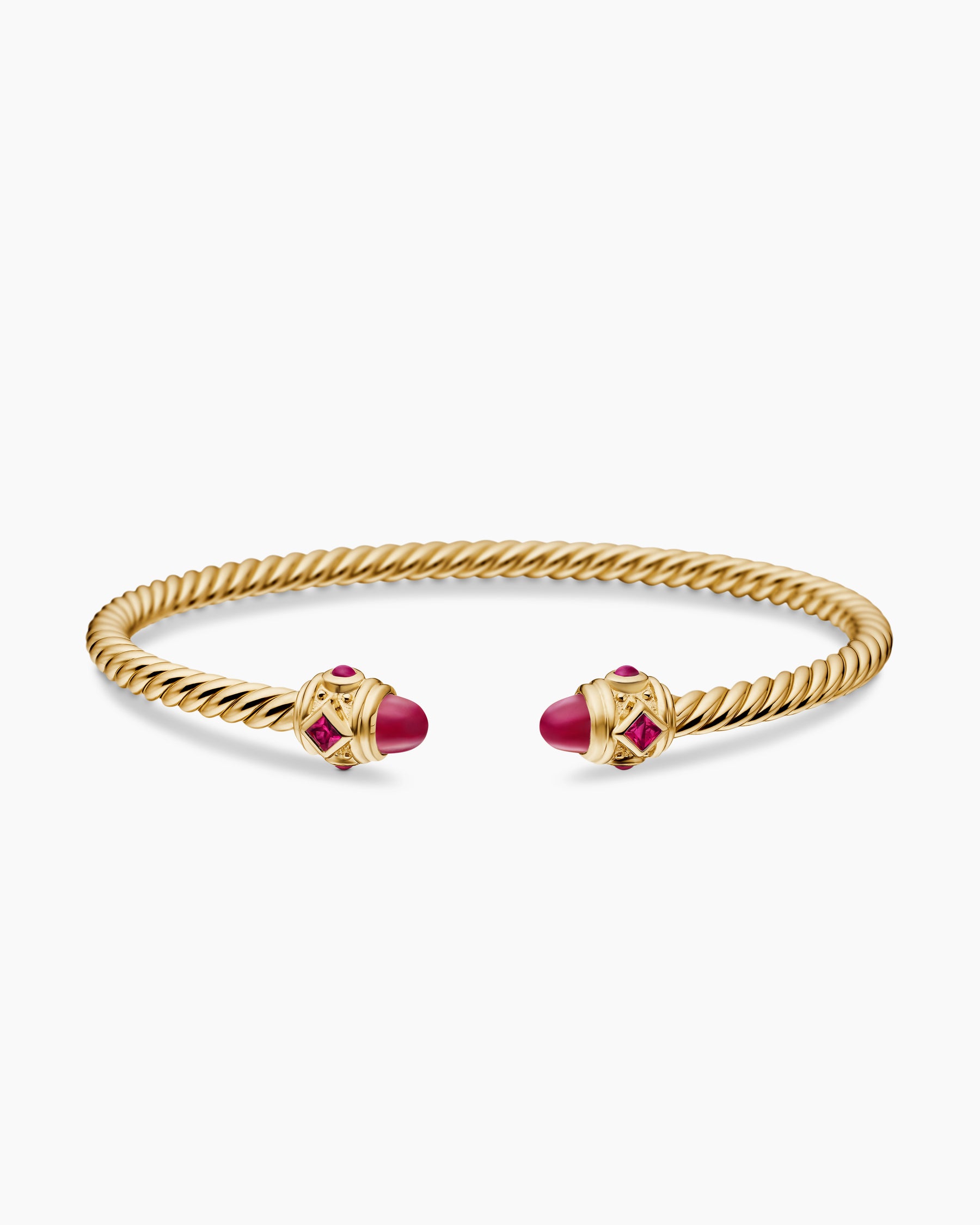 Renaissance Cablespira Bracelet in 18K Yellow Gold with Rubies, 3.5mm - Image 4