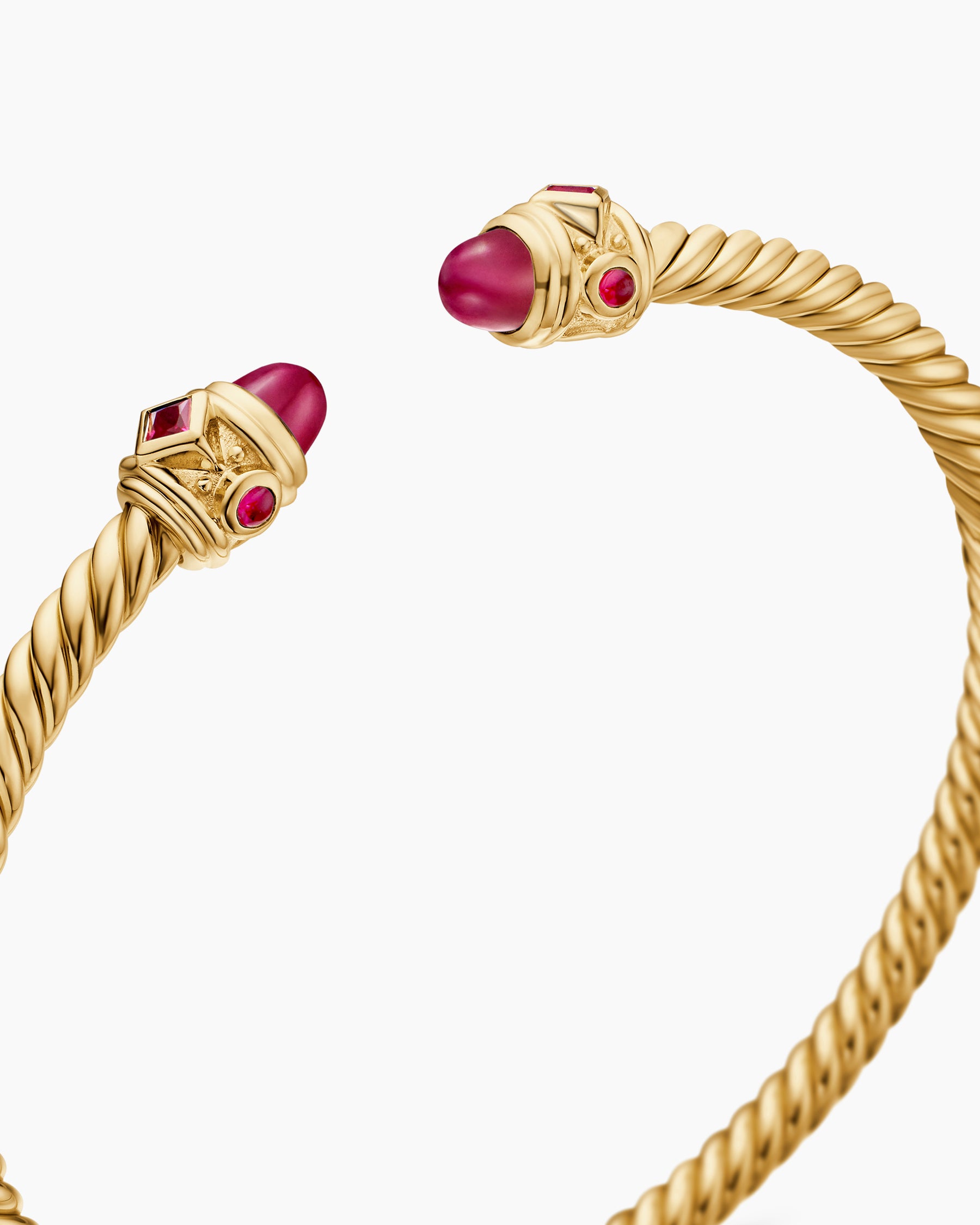 Renaissance Cablespira Bracelet in 18K Yellow Gold with Rubies, 3.5mm - Image 5
