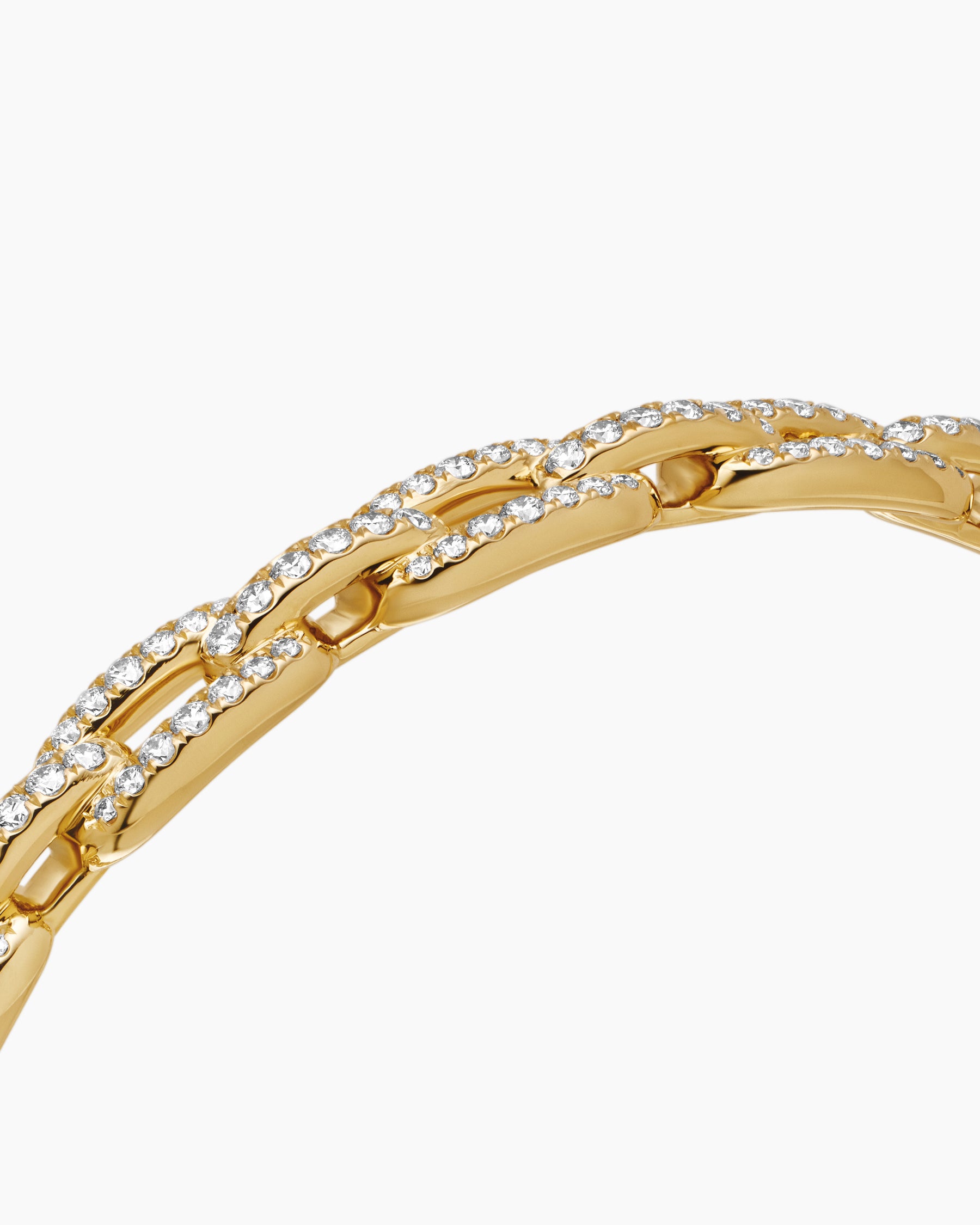 Stax Chain Link Bracelet in 18K Yellow Gold with Diamonds, 7mm - Image 5