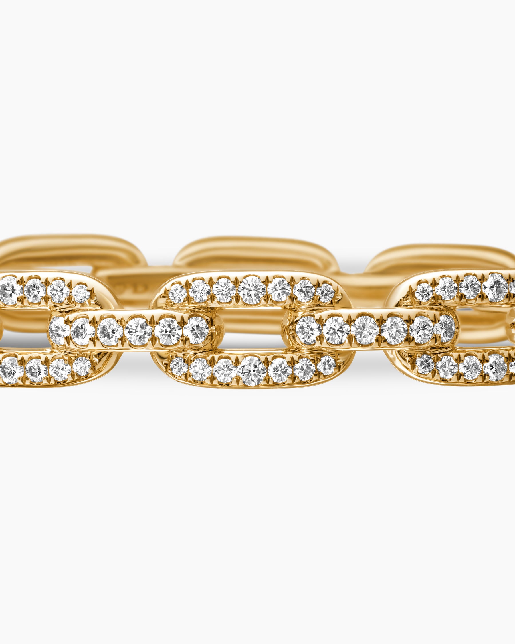 Stax Chain Link Bracelet in 18K Yellow Gold with Diamonds, 7mm - Image 6