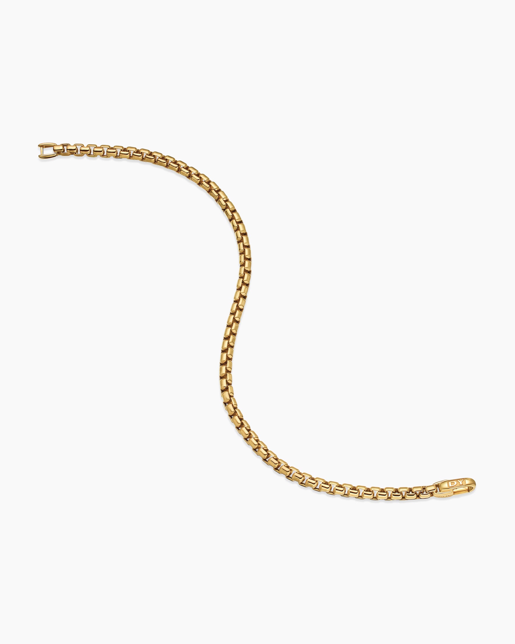 DY Bel Aire Box Chain Bracelet in 18K Yellow Gold, 4mm - Image 4