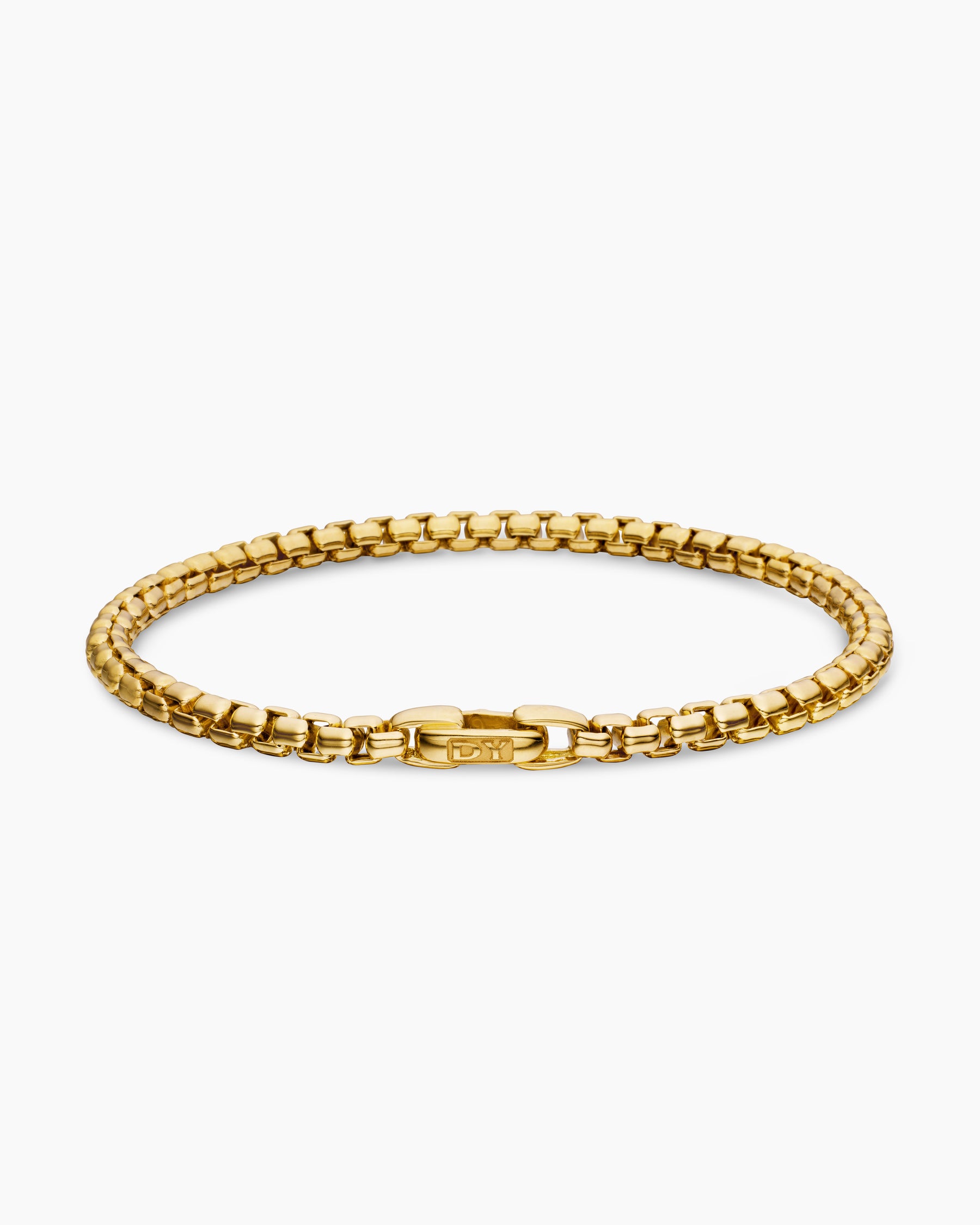 DY Bel Aire Box Chain Bracelet in 18K Yellow Gold, 4mm - Image 5