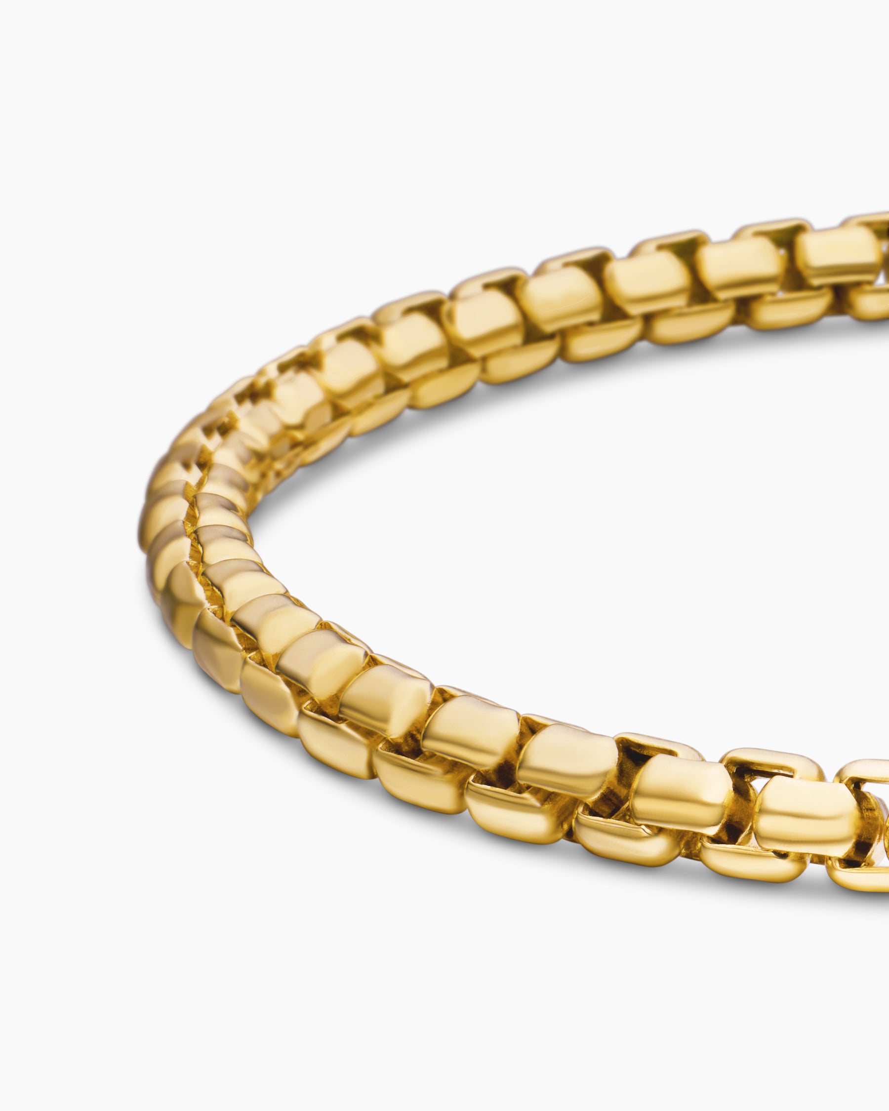 DY Bel Aire Box Chain Bracelet in 18K Yellow Gold, 4mm - Image 7