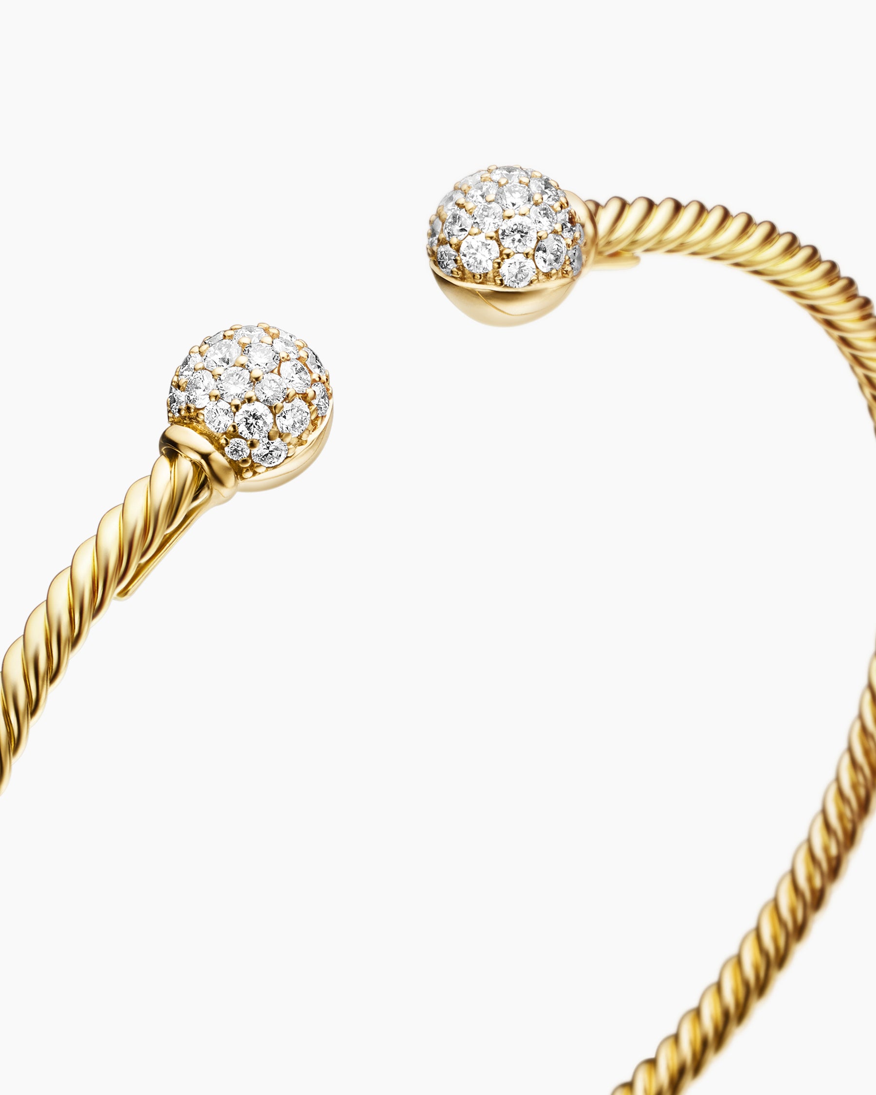 Solari Cablespira Bracelet in 18K Yellow Gold with Diamonds, 2.6mm - Image 5