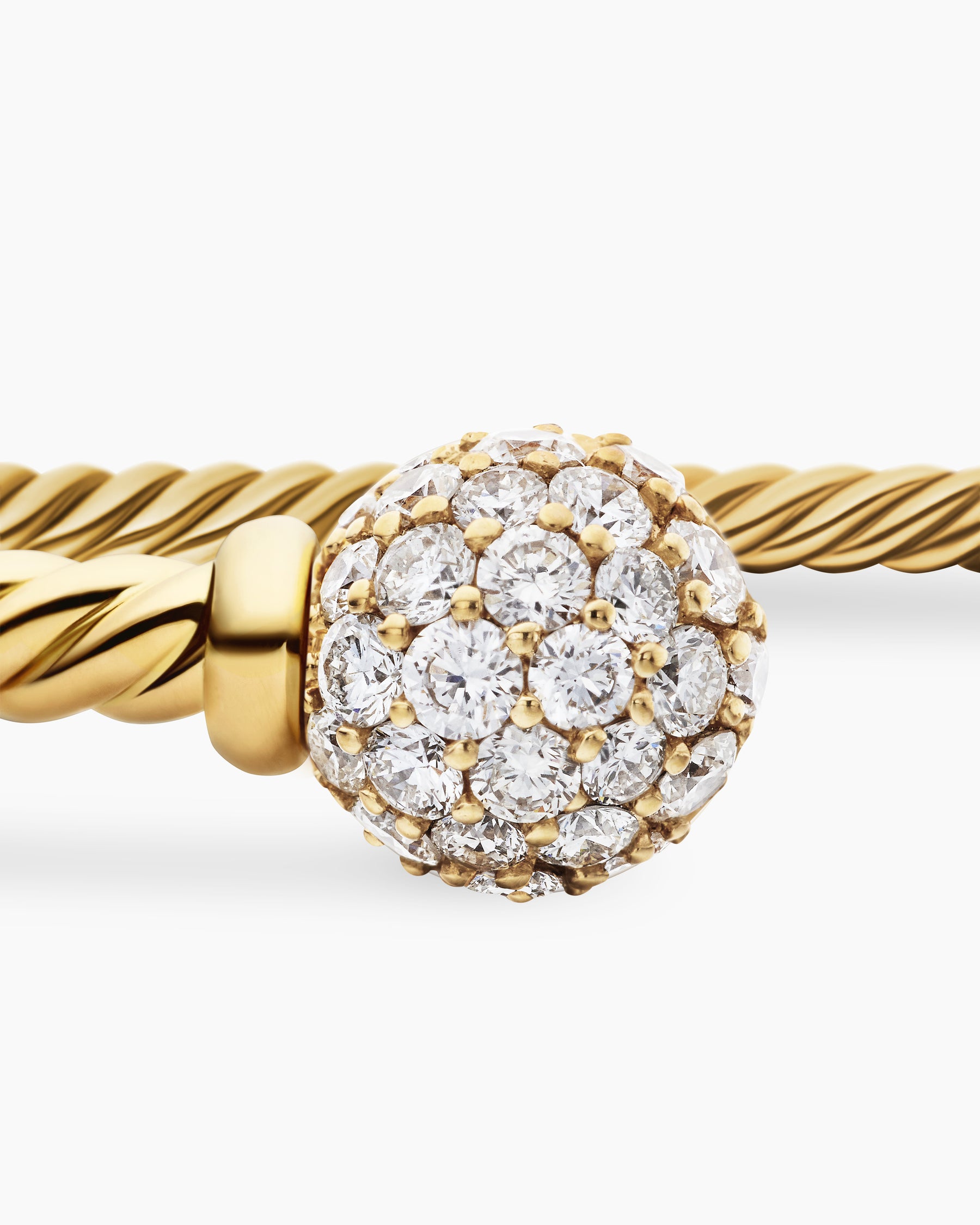 Solari Cablespira Bracelet in 18K Yellow Gold with Diamonds, 2.6mm - Image 6