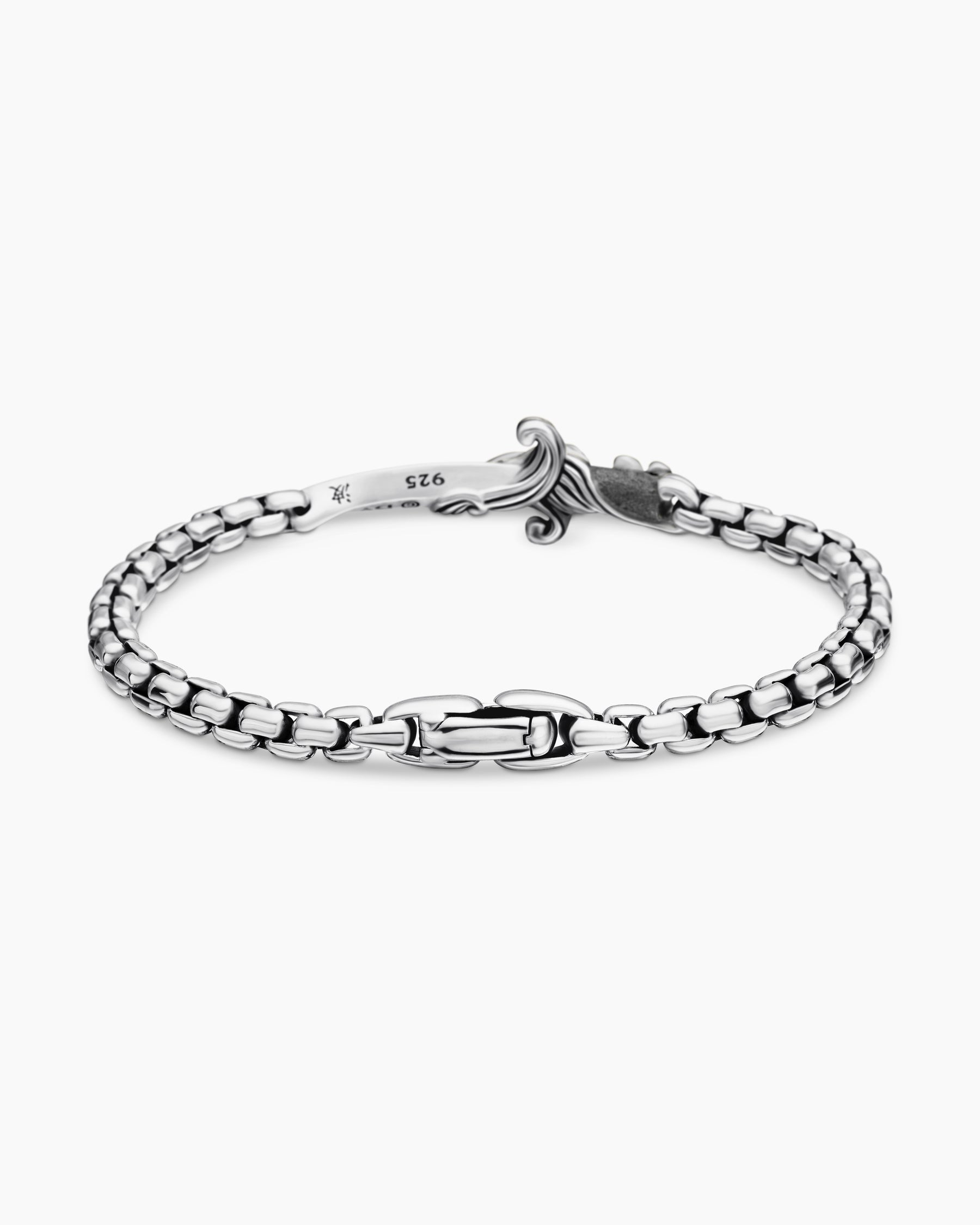 Waves Dagger Bracelet in Sterling Silver with Black Diamonds, 5mm - Image 5