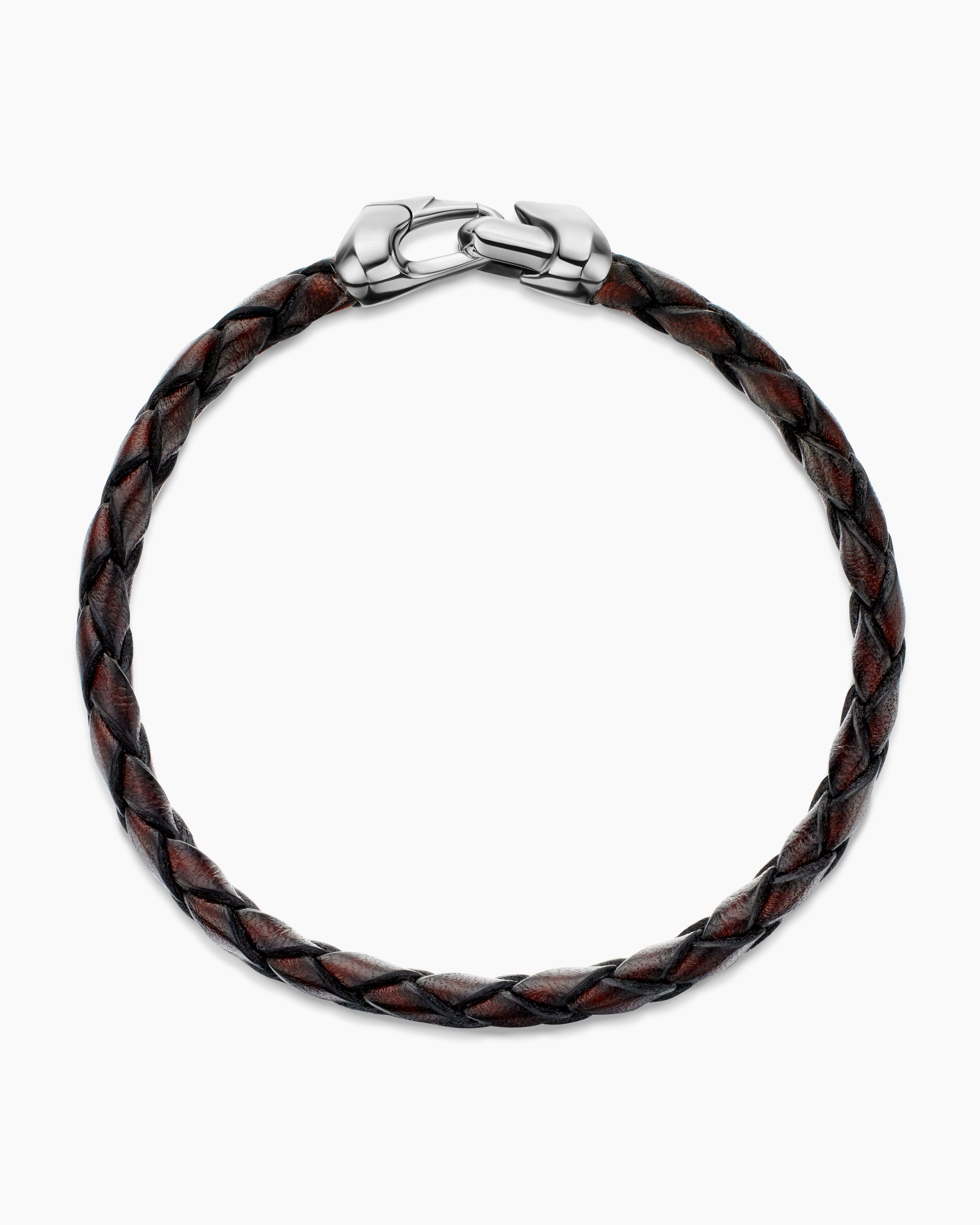 Armory Bracelet in Brown Leather with Sterling Silver, 10.7mm - Image 3