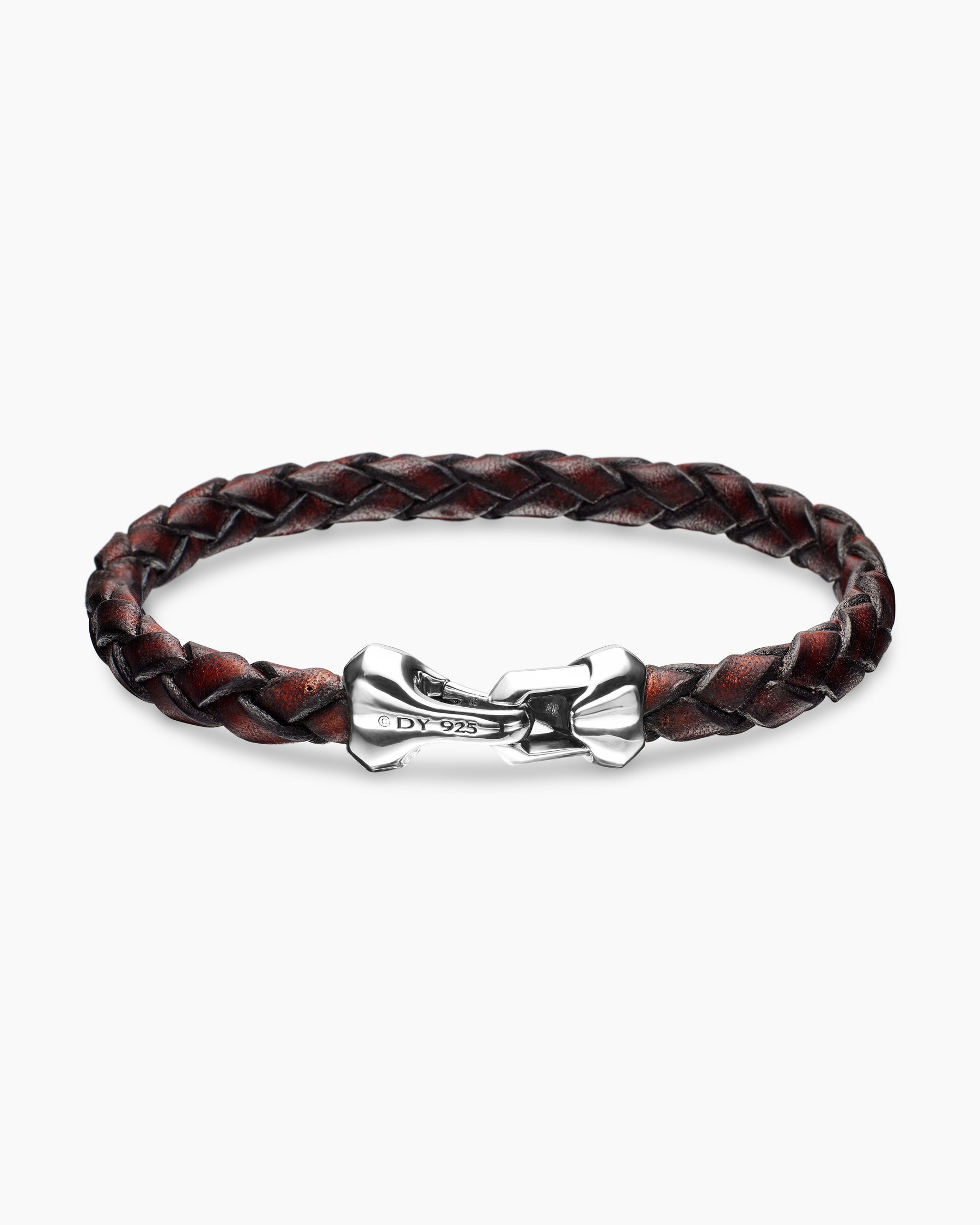 Armory Bracelet in Brown Leather with Sterling Silver, 10.7mm - Image 5