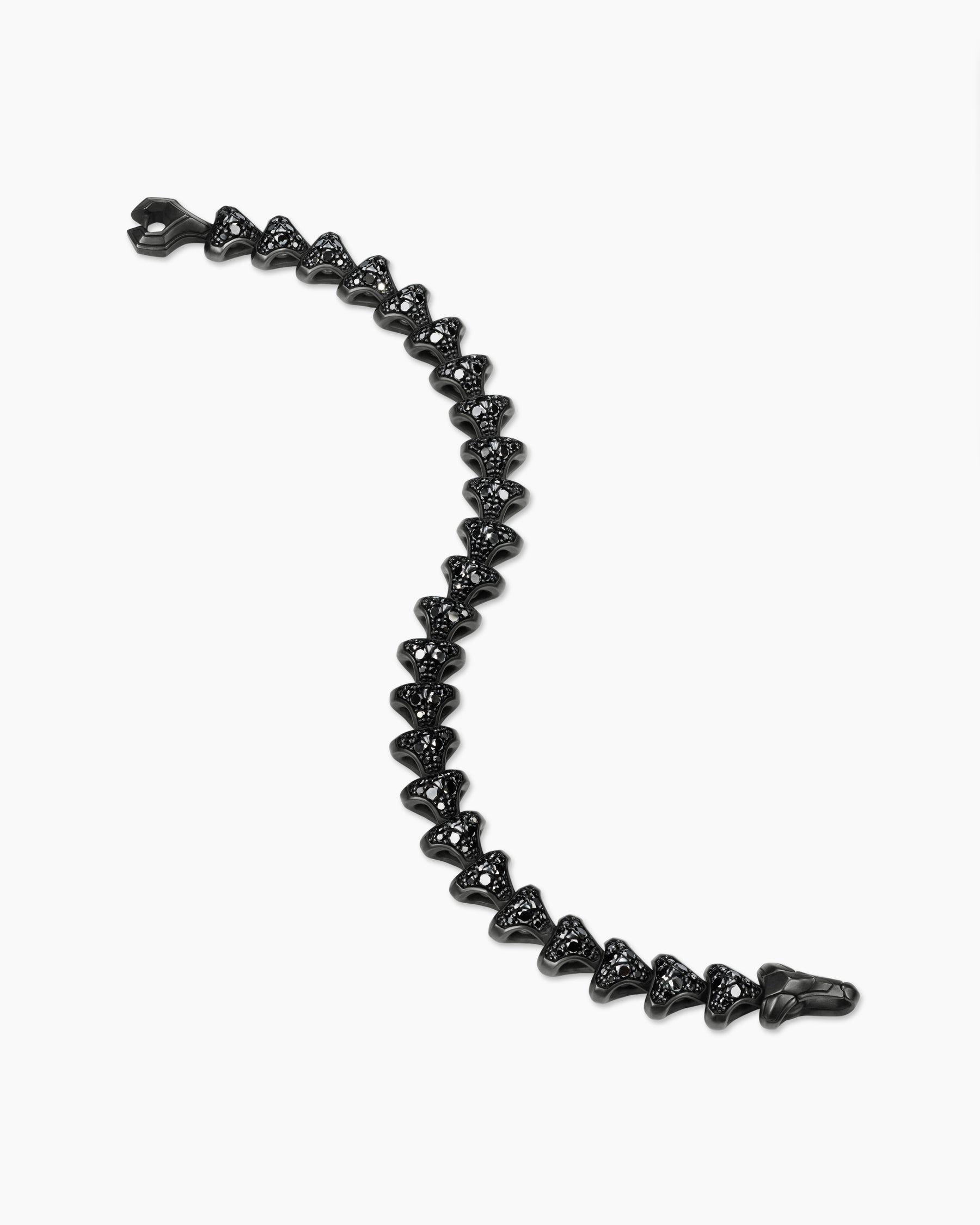 Armory Link Bracelet in Black Titanium with Black Diamonds, 9.5mm - Image 3