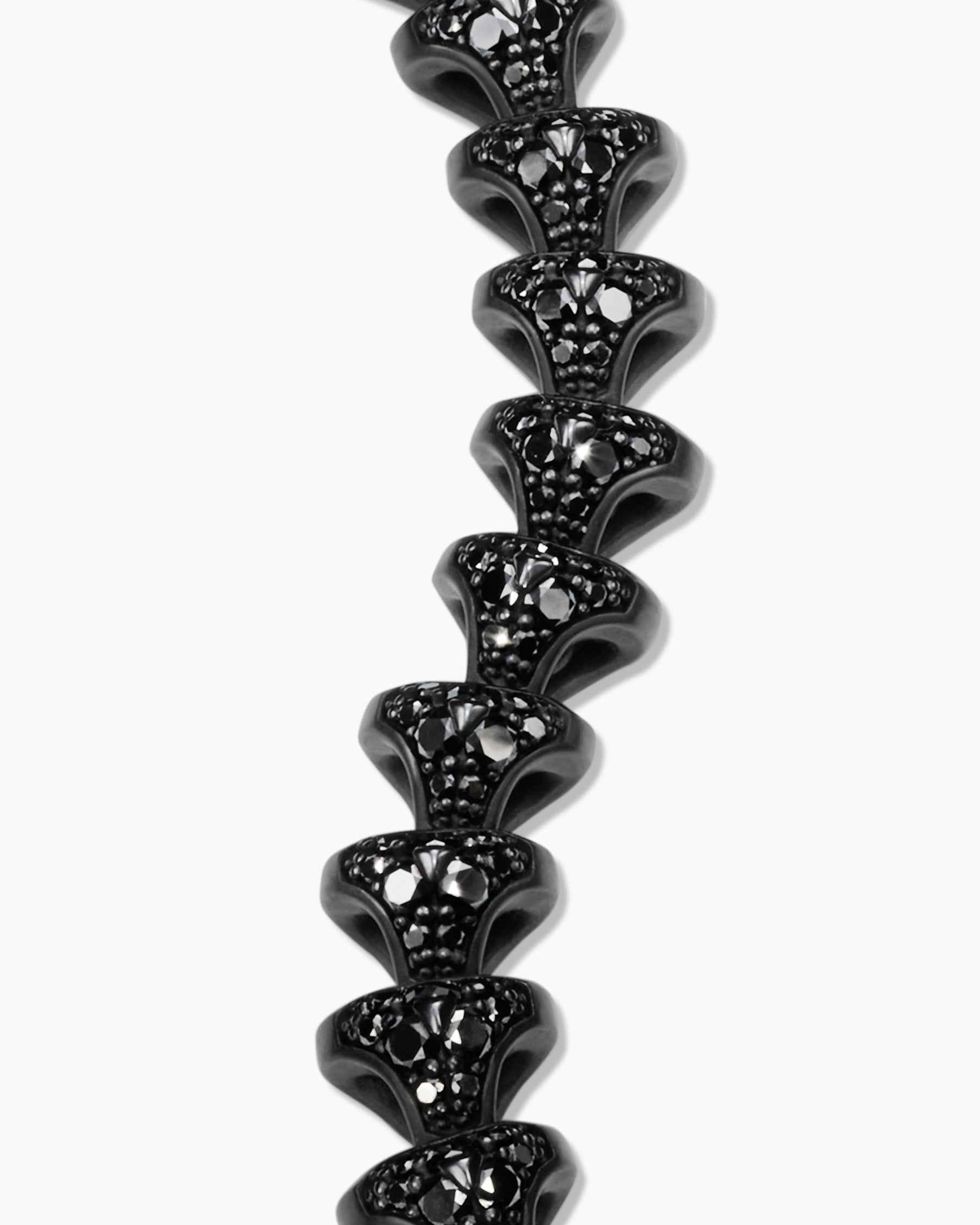Armory Link Bracelet in Black Titanium with Black Diamonds, 9.5mm - Image 5