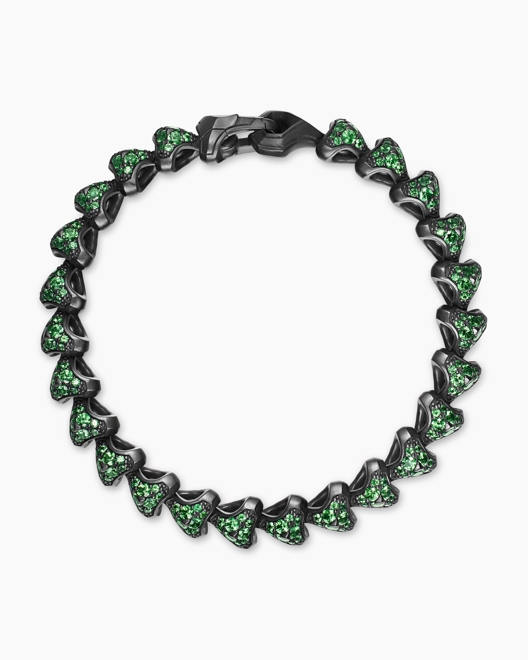 Armory Link Bracelet in Black Titanium with Tsavorites, 9.5mm - Image 3