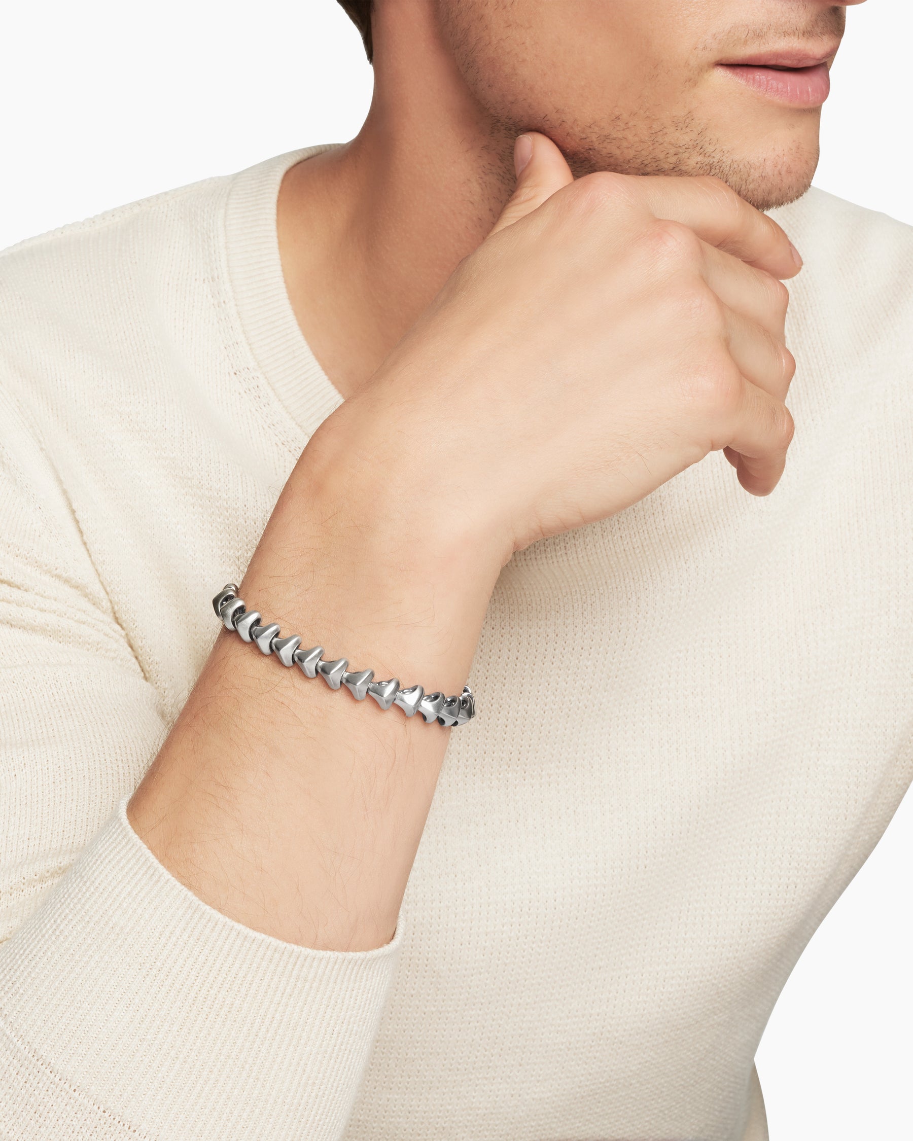 Armory Link Bracelet in Sterling Silver, 9.5mm - Image 7