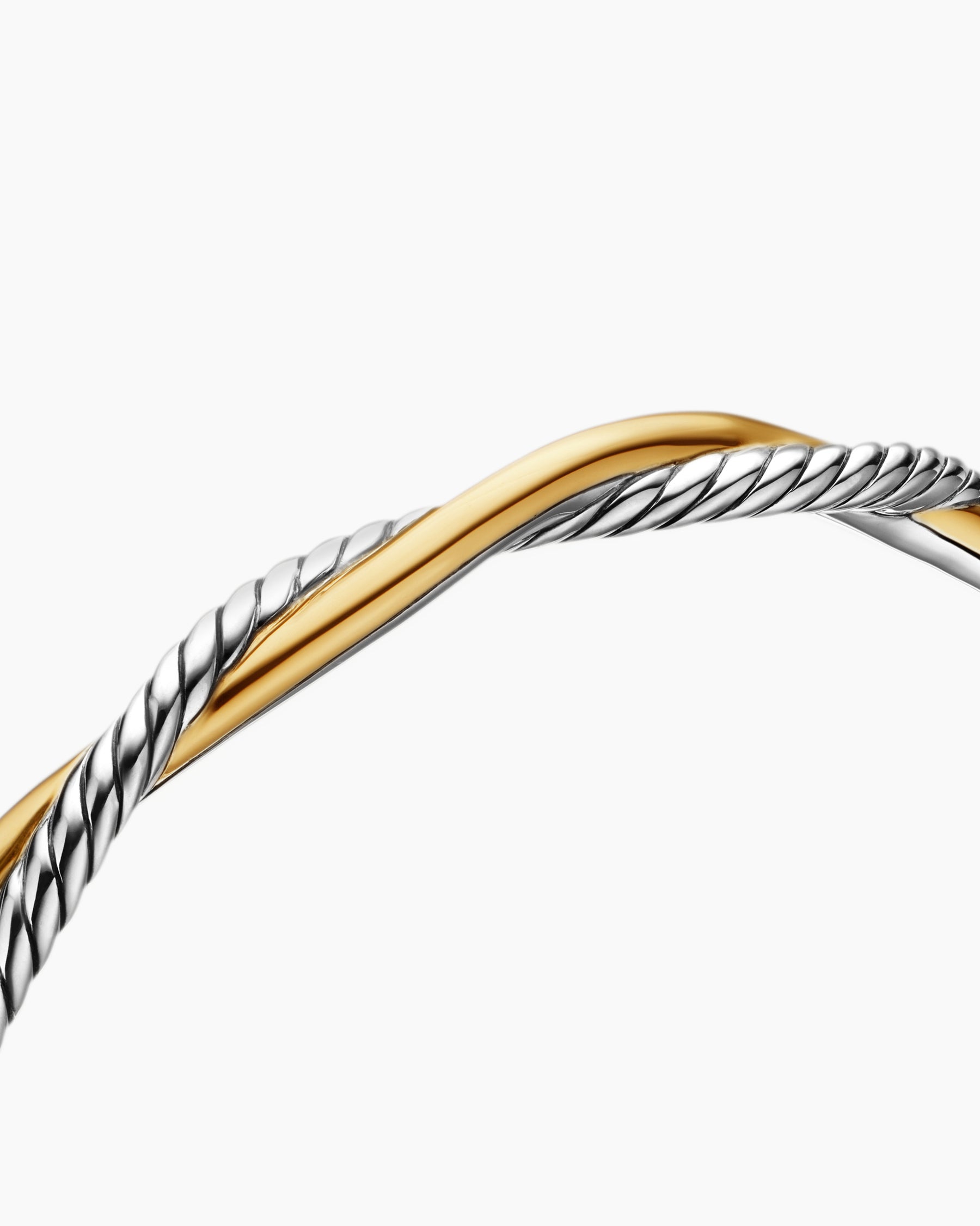 Petite Infinity Bracelet in Sterling Silver with 14K Yellow Gold, 4.4mm - Image 5
