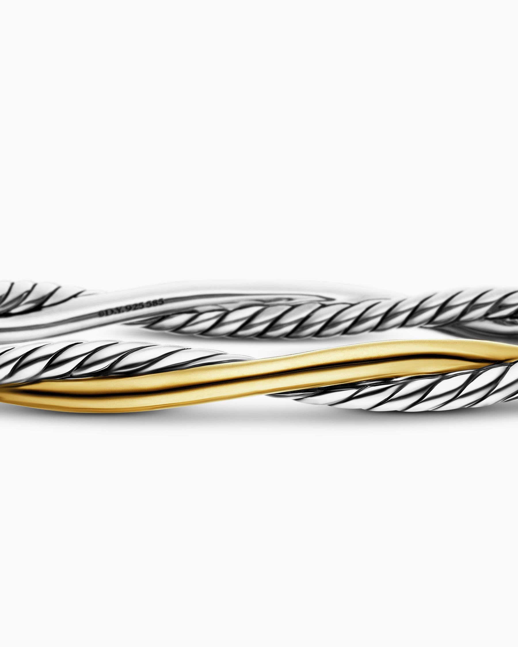 Petite Infinity Bracelet in Sterling Silver with 14K Yellow Gold, 4.4mm - Image 6