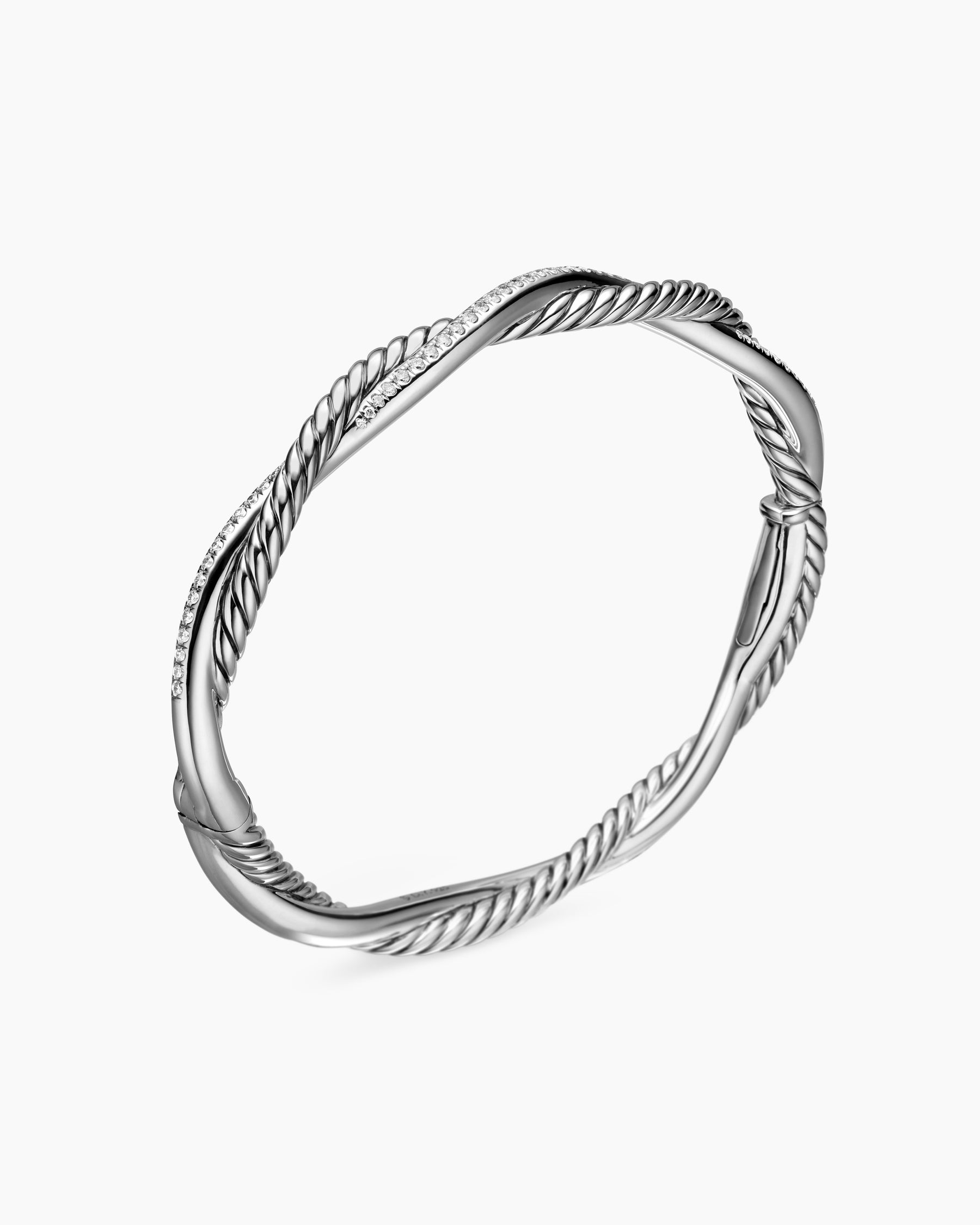 Petite Infinity Bracelet in Sterling Silver with Diamonds, 4.4mm - Image 3