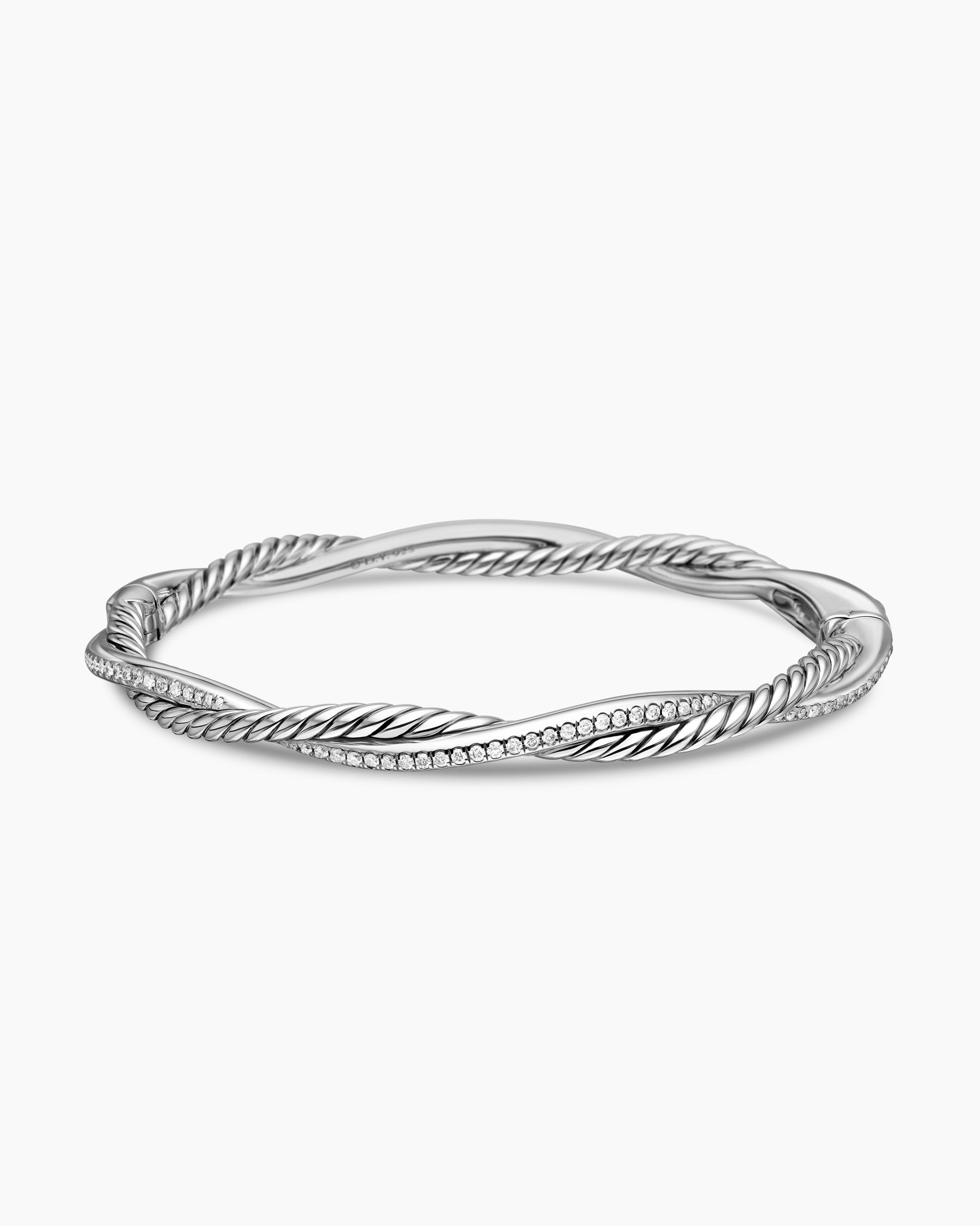 Petite Infinity Bracelet in Sterling Silver with Diamonds, 4.4mm - Image 4