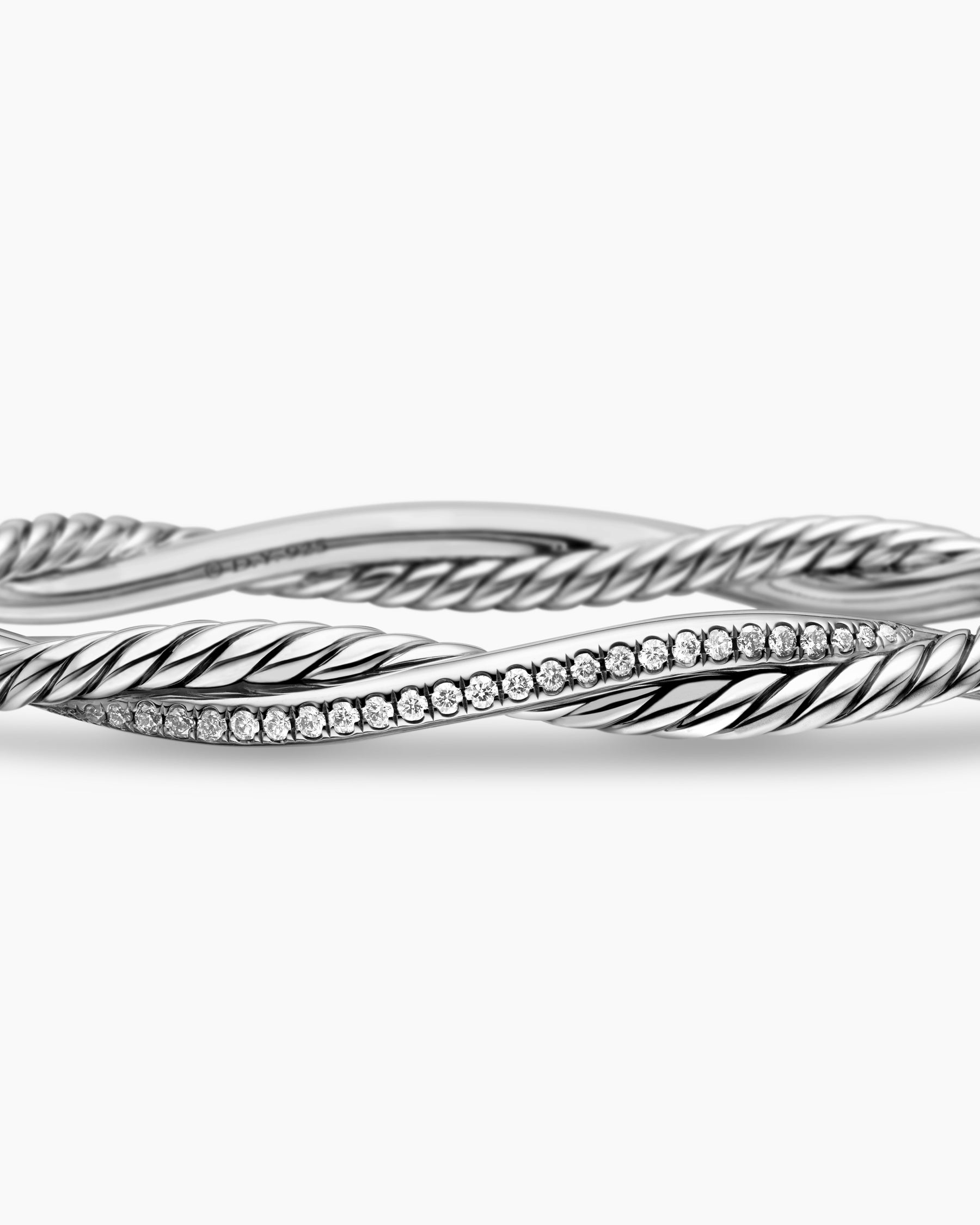 Petite Infinity Bracelet in Sterling Silver with Diamonds, 4.4mm - Image 6