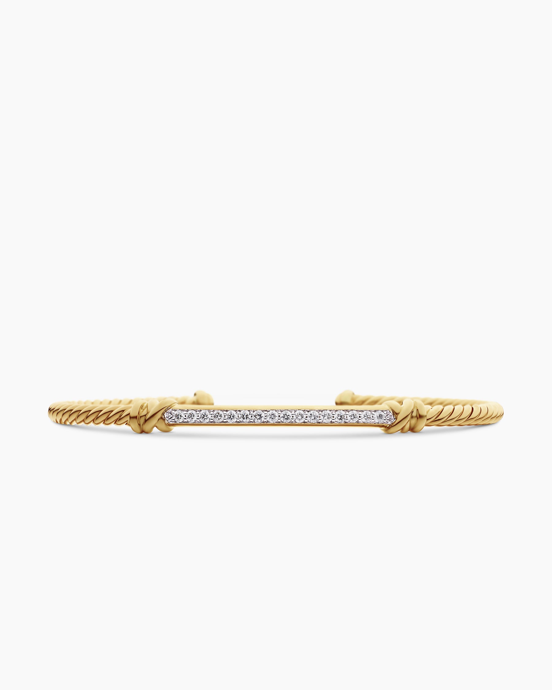 Petite Helena Cablespira Station Bracelet in 18K Yellow Gold with Diamonds, 3mm - Image 6