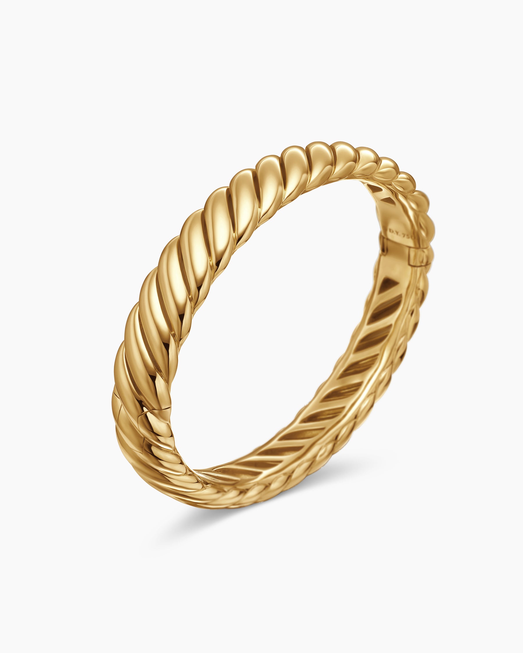 Sculpted Cable Bracelet in 18K Yellow Gold, 10mm - Image 3