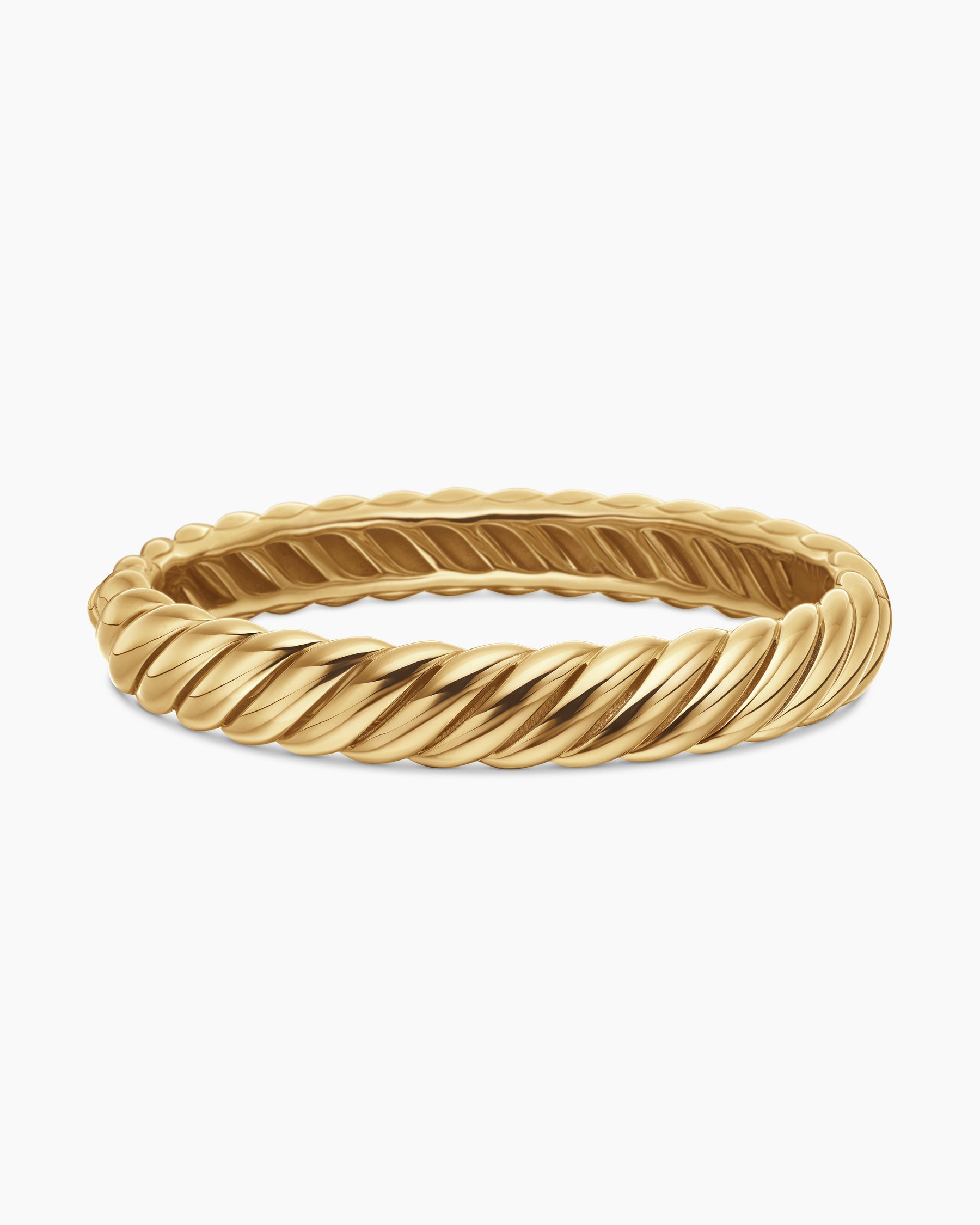 Sculpted Cable Bracelet in 18K Yellow Gold, 10mm - Image 4