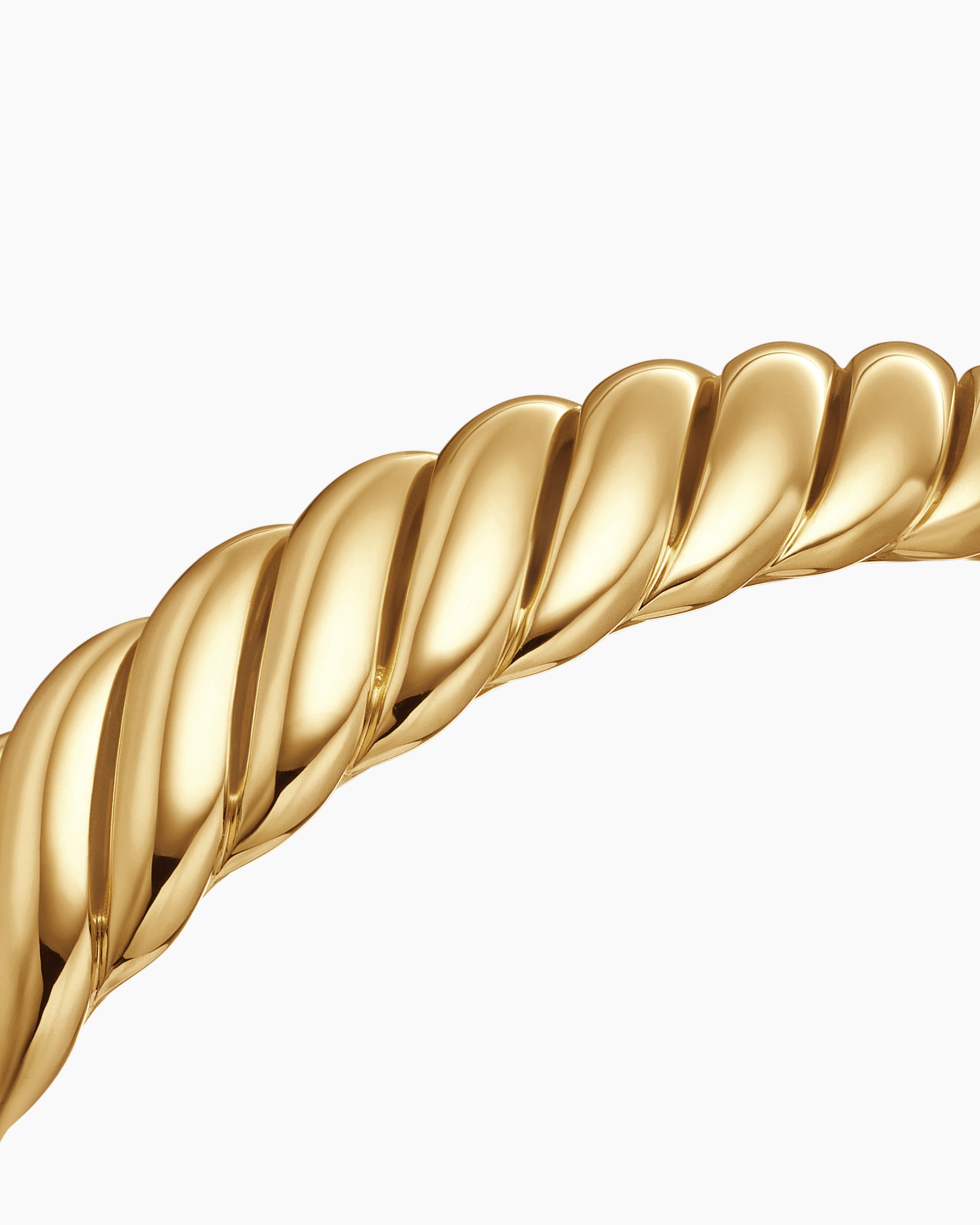 Sculpted Cable Bracelet in 18K Yellow Gold, 10mm - Image 5