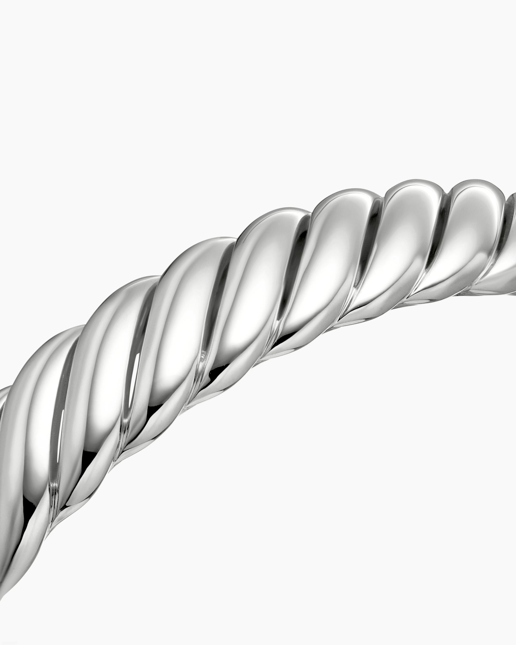 Sculpted Cable Bracelet in Sterling Silver, 10mm - Image 5