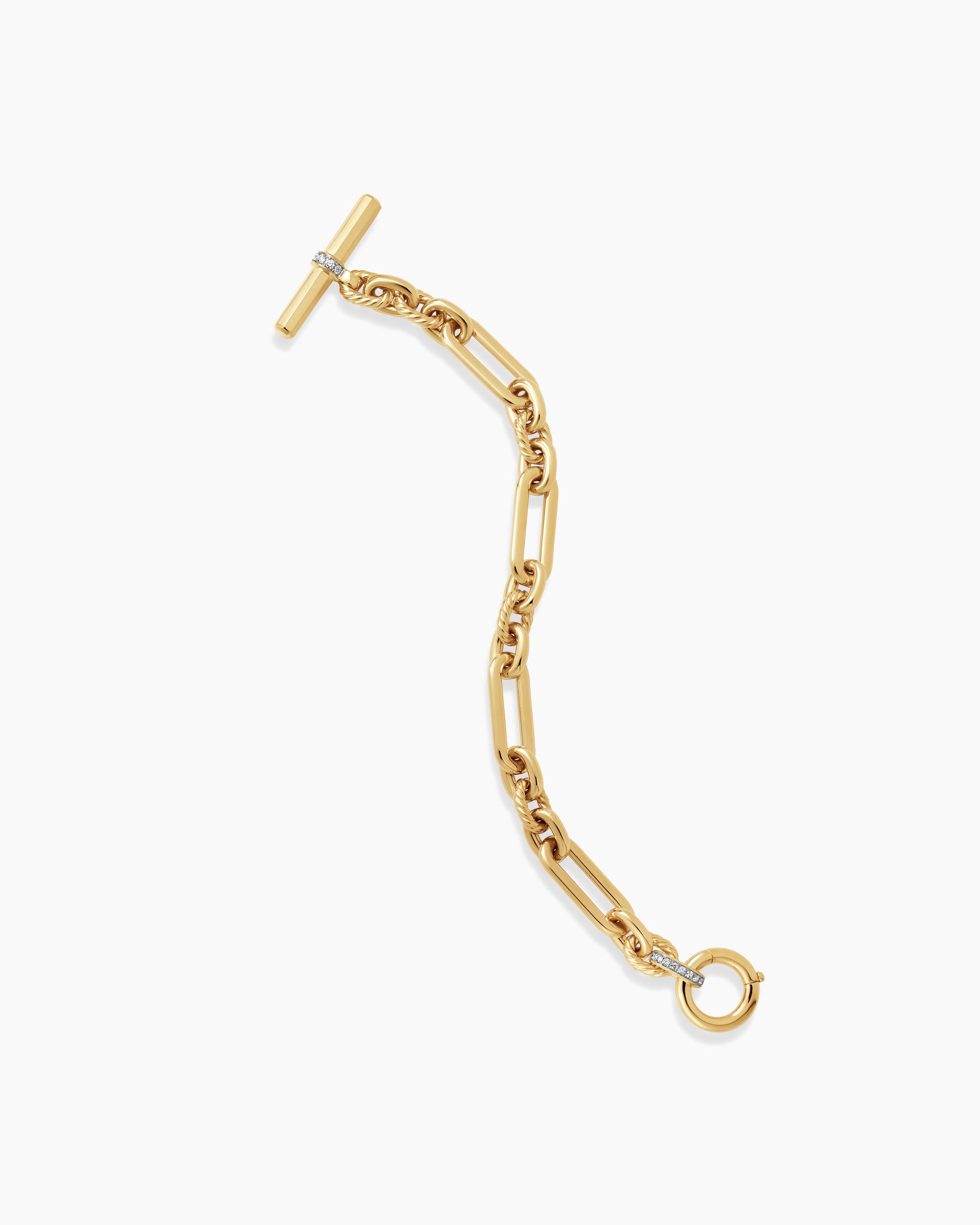 Lexington Chain Bracelet in 18K Yellow Gold with Diamonds, 9.8mm - Image 4