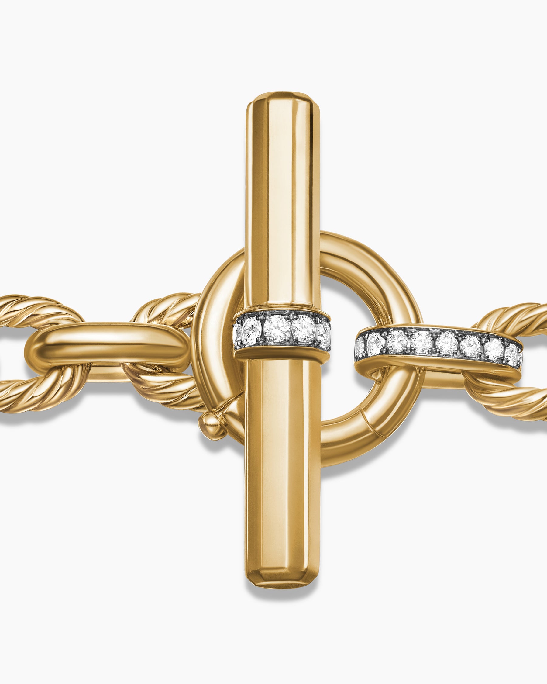 Lexington Chain Bracelet in 18K Yellow Gold with Diamonds, 9.8mm - Image 7